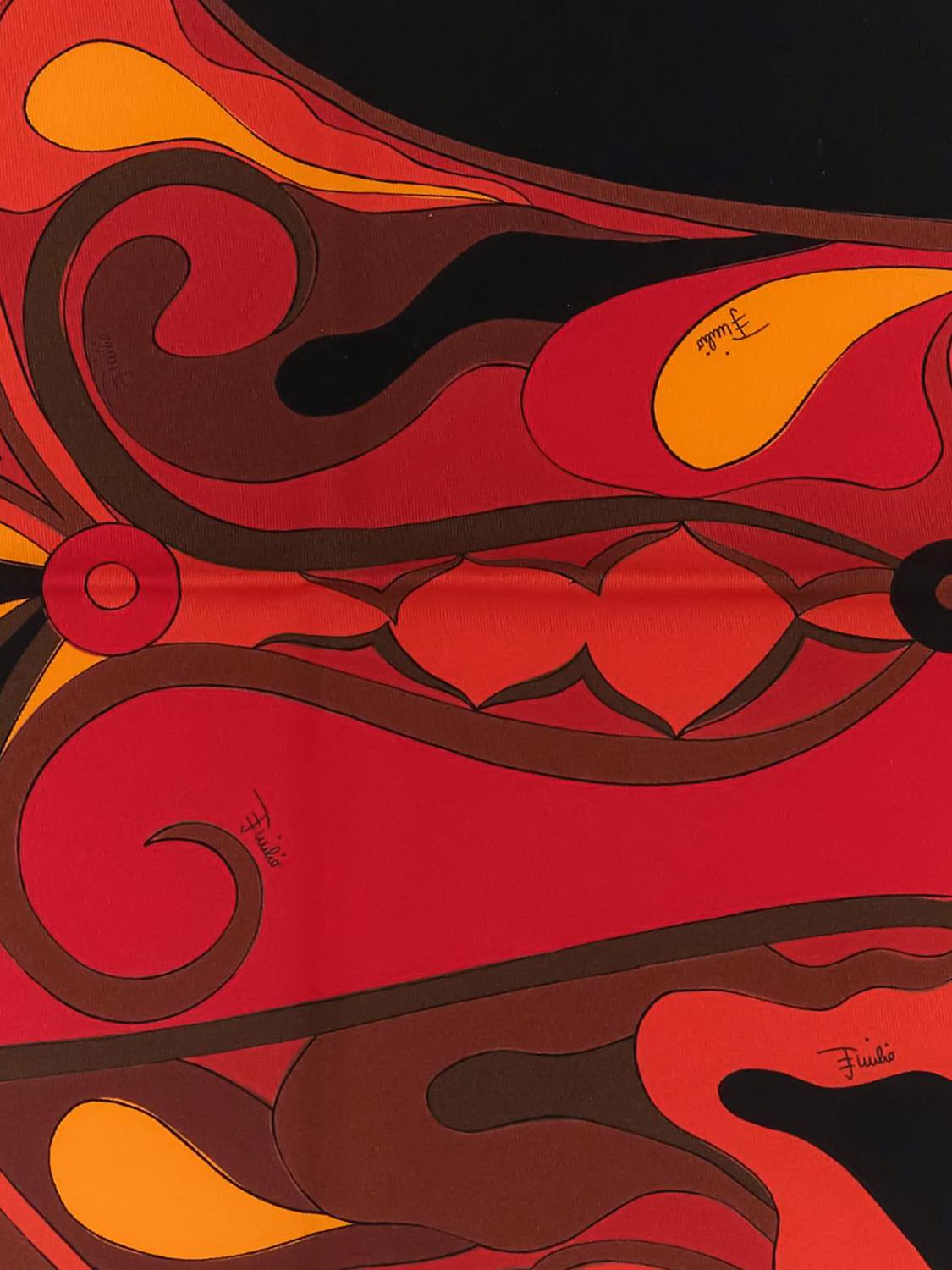 PUCCI FOULARD: Foulard Pucci in twill di seta stampata , Arancione - Img 3