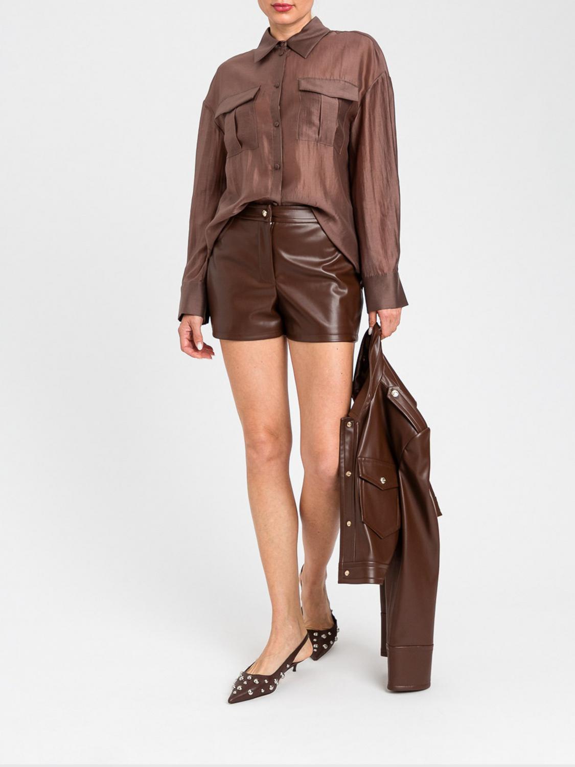 ACTITUDE TWINSET CAMICIA: Camicia Actitude Twinset in mussola , Marrone - Img 2