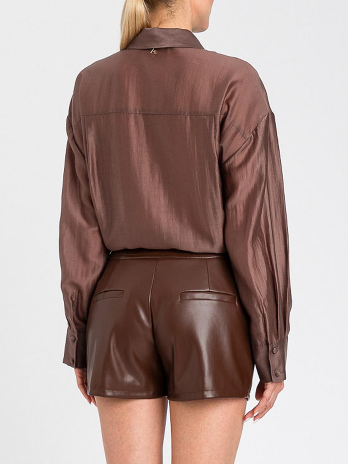 ACTITUDE TWINSET CAMICIA: Camicia Actitude Twinset in mussola , Marrone - Img 3