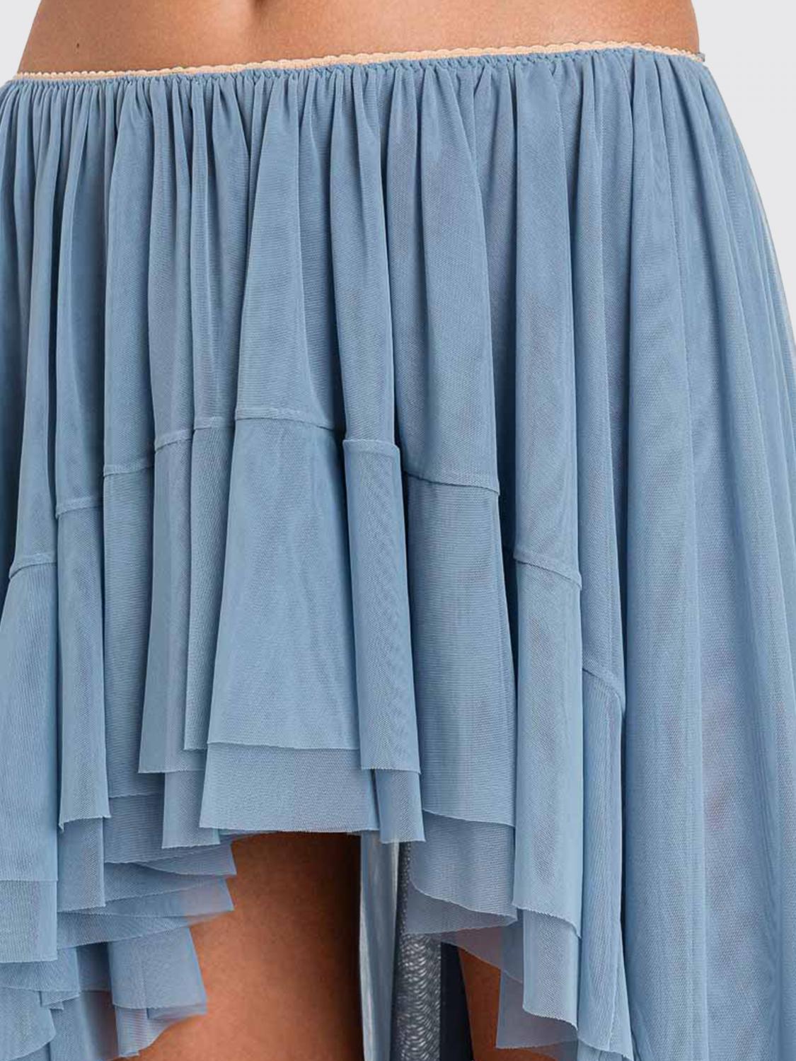 ACTITUDE TWINSET GONNA: Gonna in tulle asimmetrica Actitude Twinset, Blue - Img 3