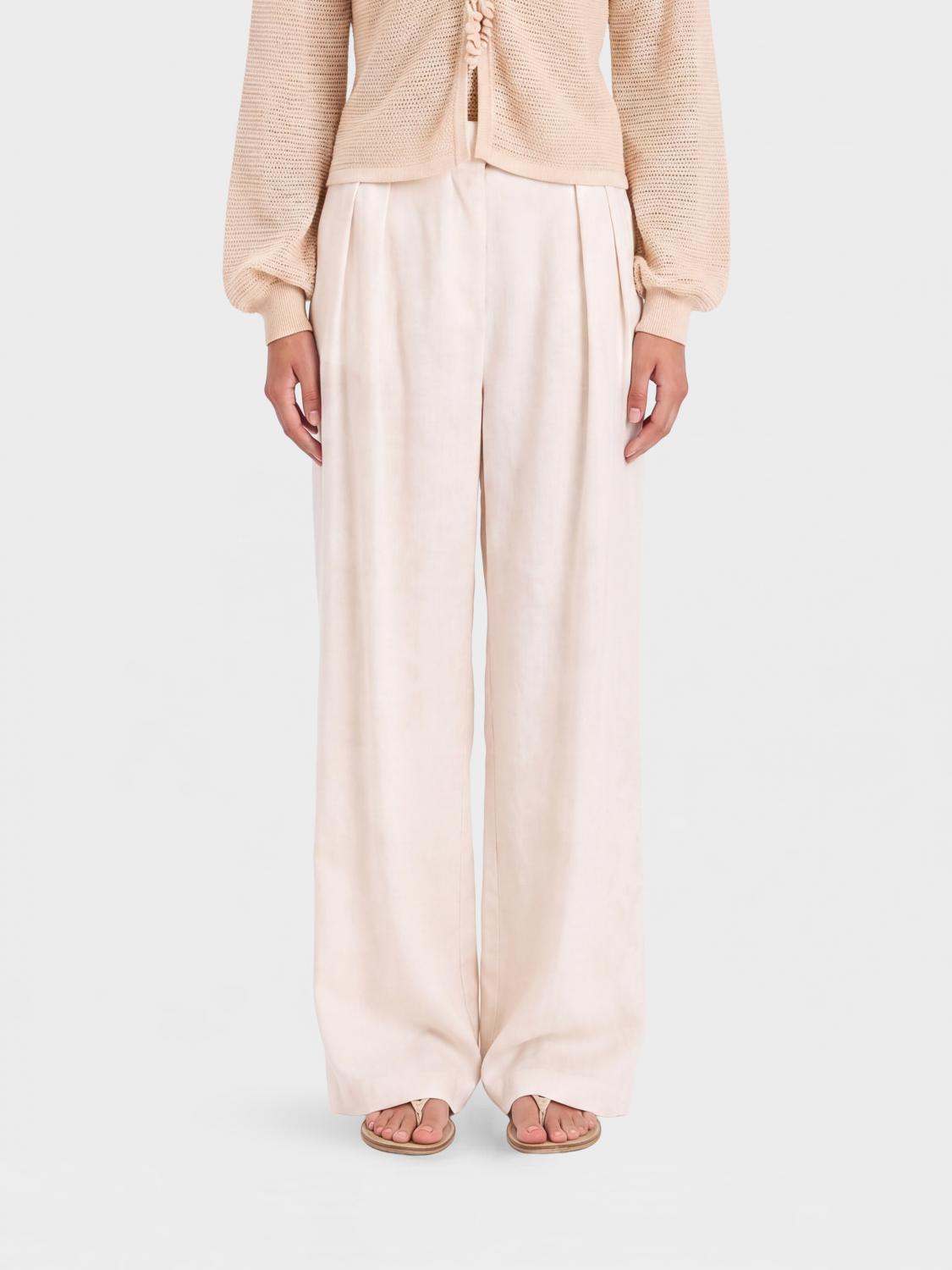 ACTITUDE TWINSET PANTALONI: Pantaloni palazzo Actitude Twinset in lyocell , Beige - Img 1