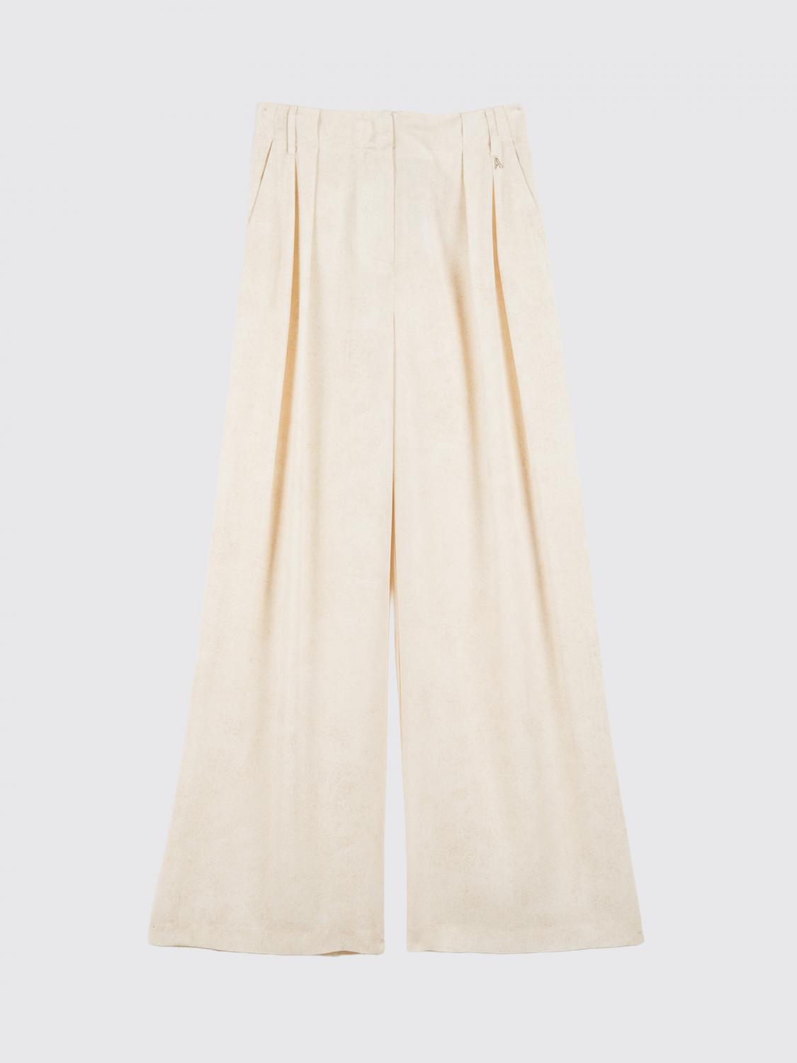 ACTITUDE TWINSET PANTALONI: Pantaloni palazzo Actitude Twinset in lyocell , Beige - Img 4