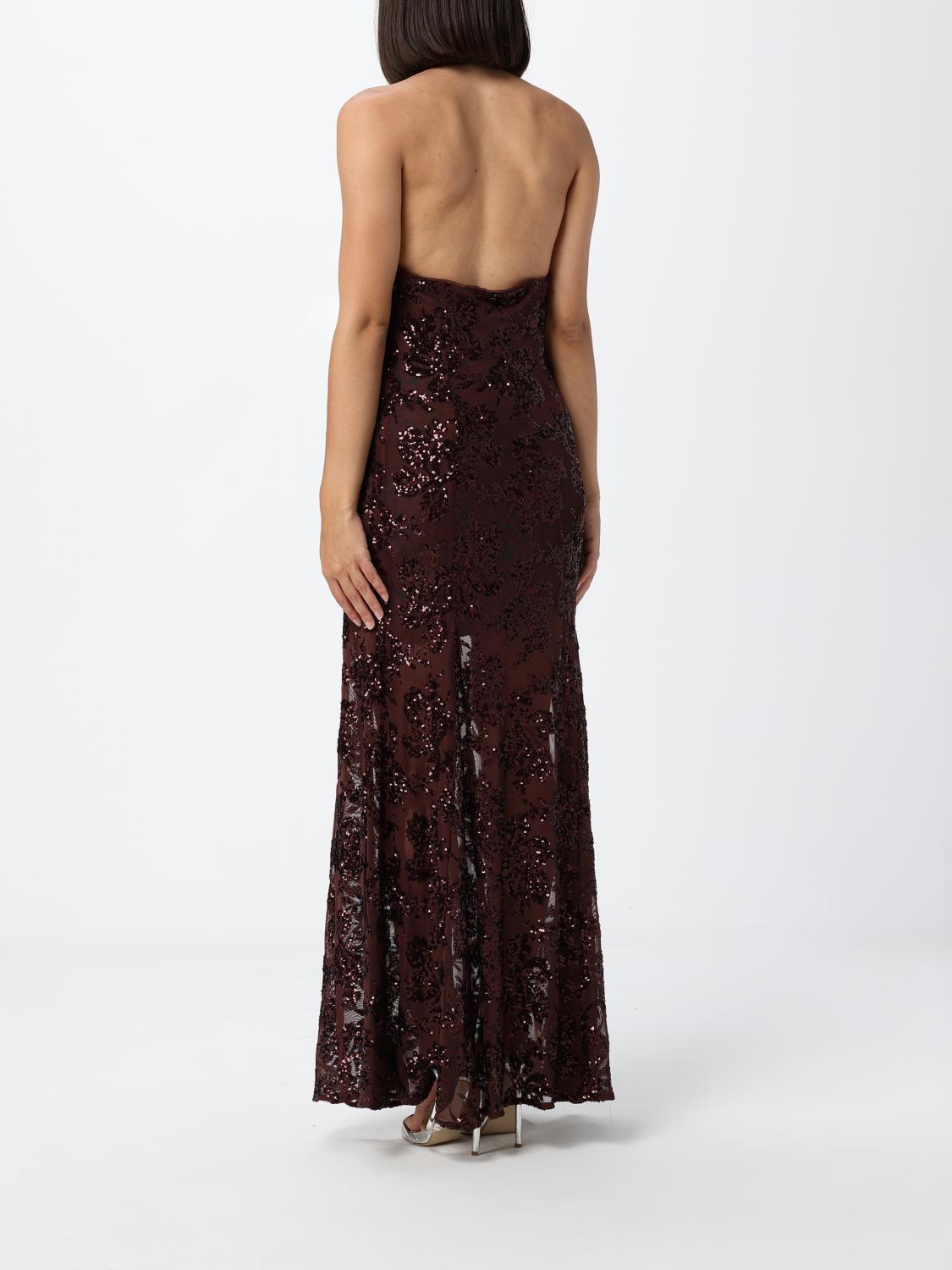 ACTITUDE TWINSET ABITO: Abito in tulle con paillettes Actitude Twinset, Cacao - Img 2