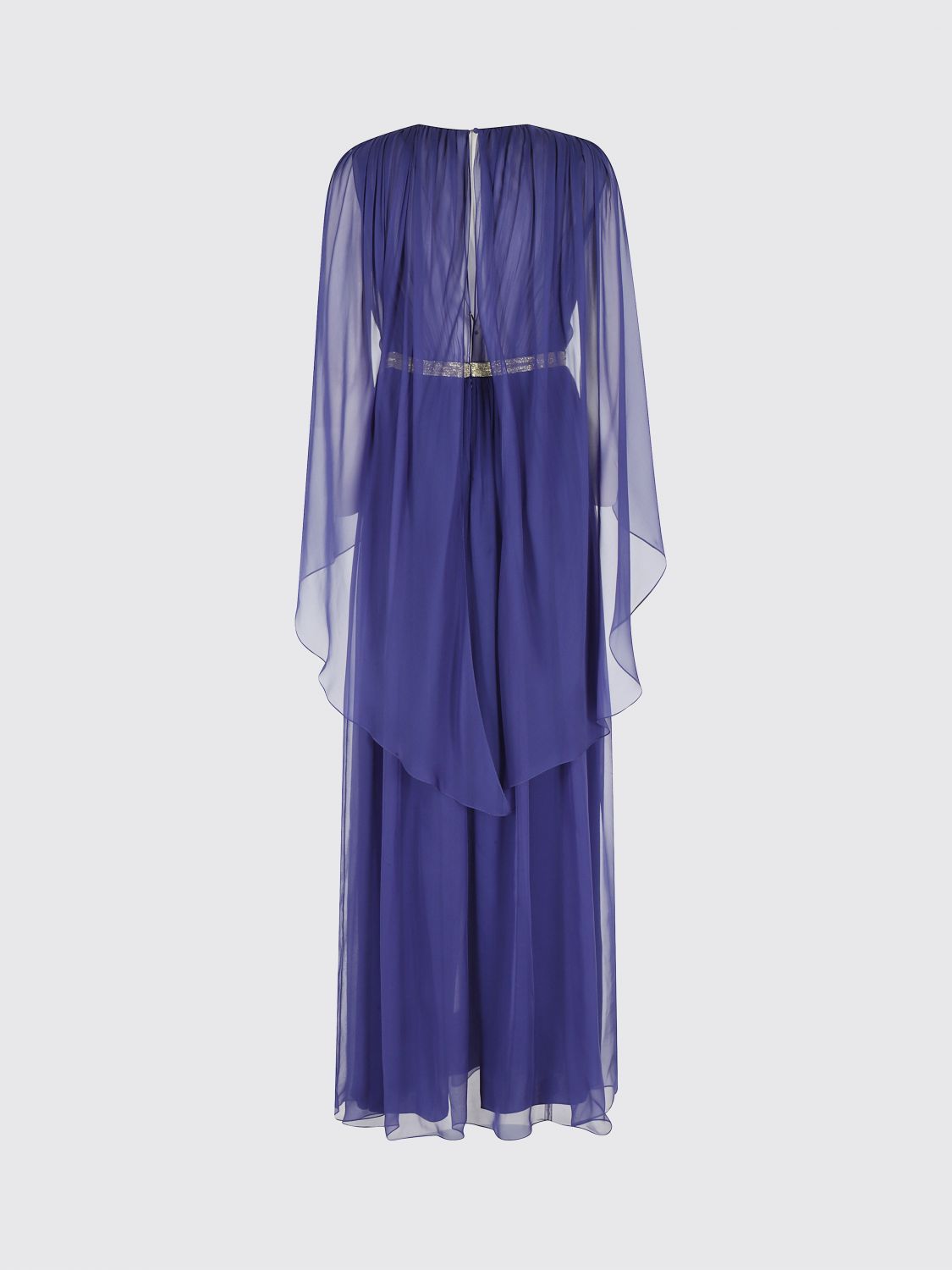 ALBERTA FERRETTI KLEID: Langes Kleid Alberta Ferretti aus plissierter Seide, Blau - Img 3