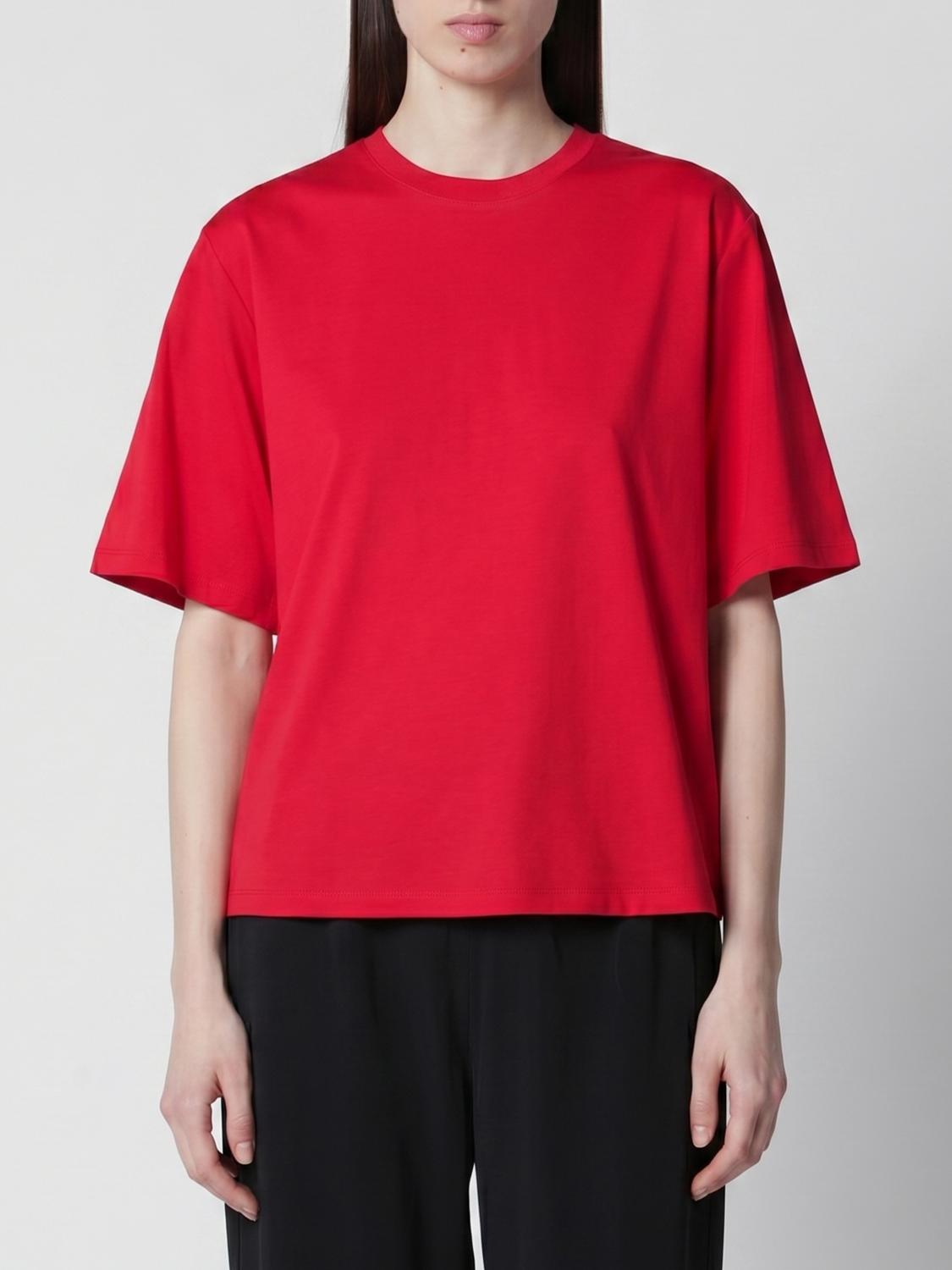 ROHE T-SHIRTS: T-shirts in cotone e seta Rohe, Rosso - Img 1