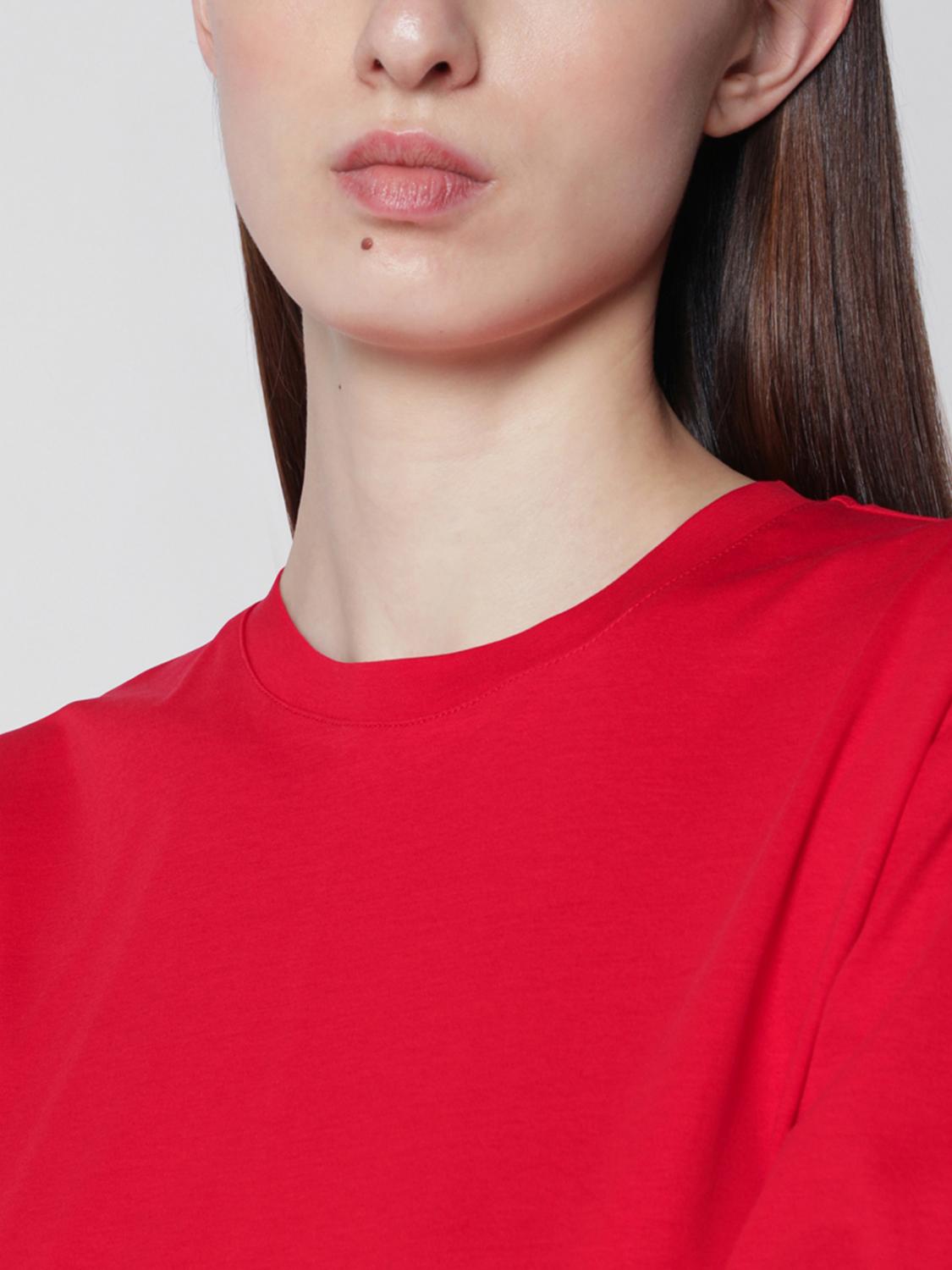 ROHE T-SHIRTS: T-shirts in cotone e seta Rohe, Rosso - Img 4