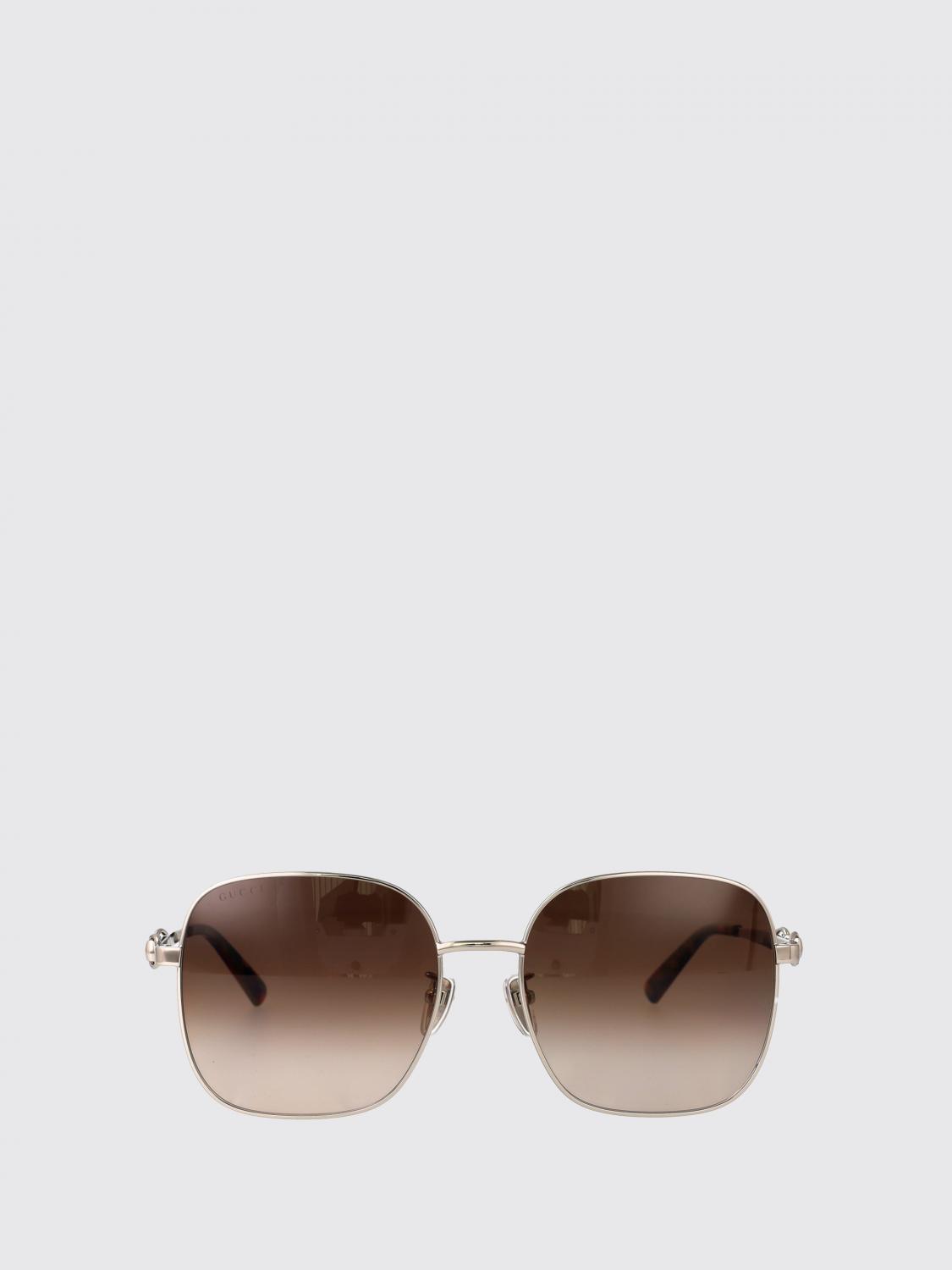GUCCI OCCHIALI DA SOLE: Occhiali da sole Gucci cat-eye in metallo con dettaglio Horsebit sulle aste, Silver - Img 2