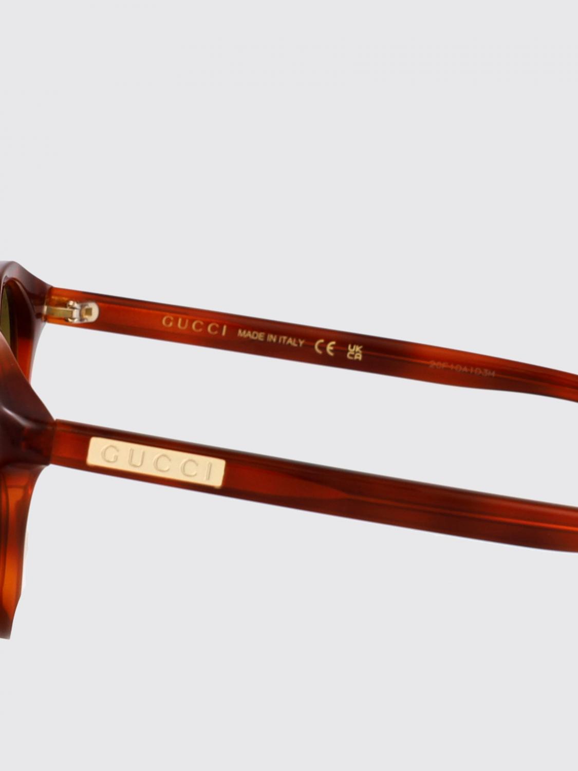 GUCCI 선글라스: Gucci 아세테이트 선글라스, 브라운 - Img 3
