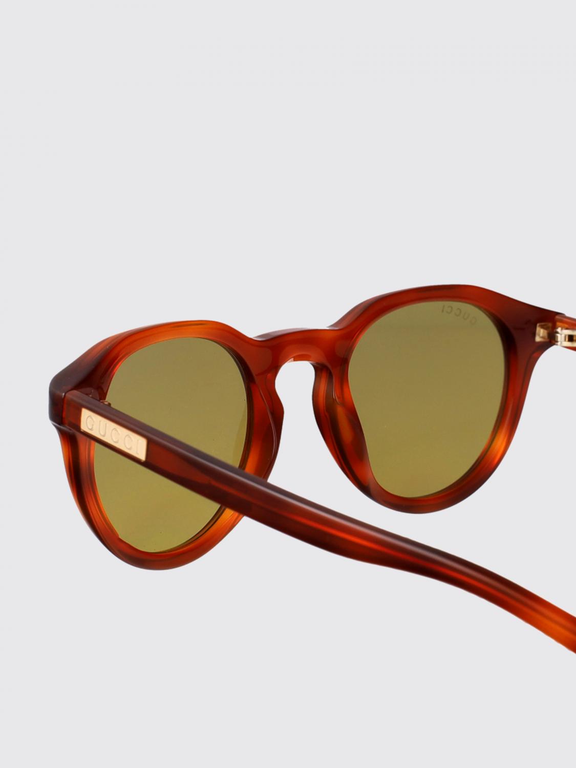 GUCCI 선글라스: Gucci 아세테이트 선글라스, 브라운 - Img 4