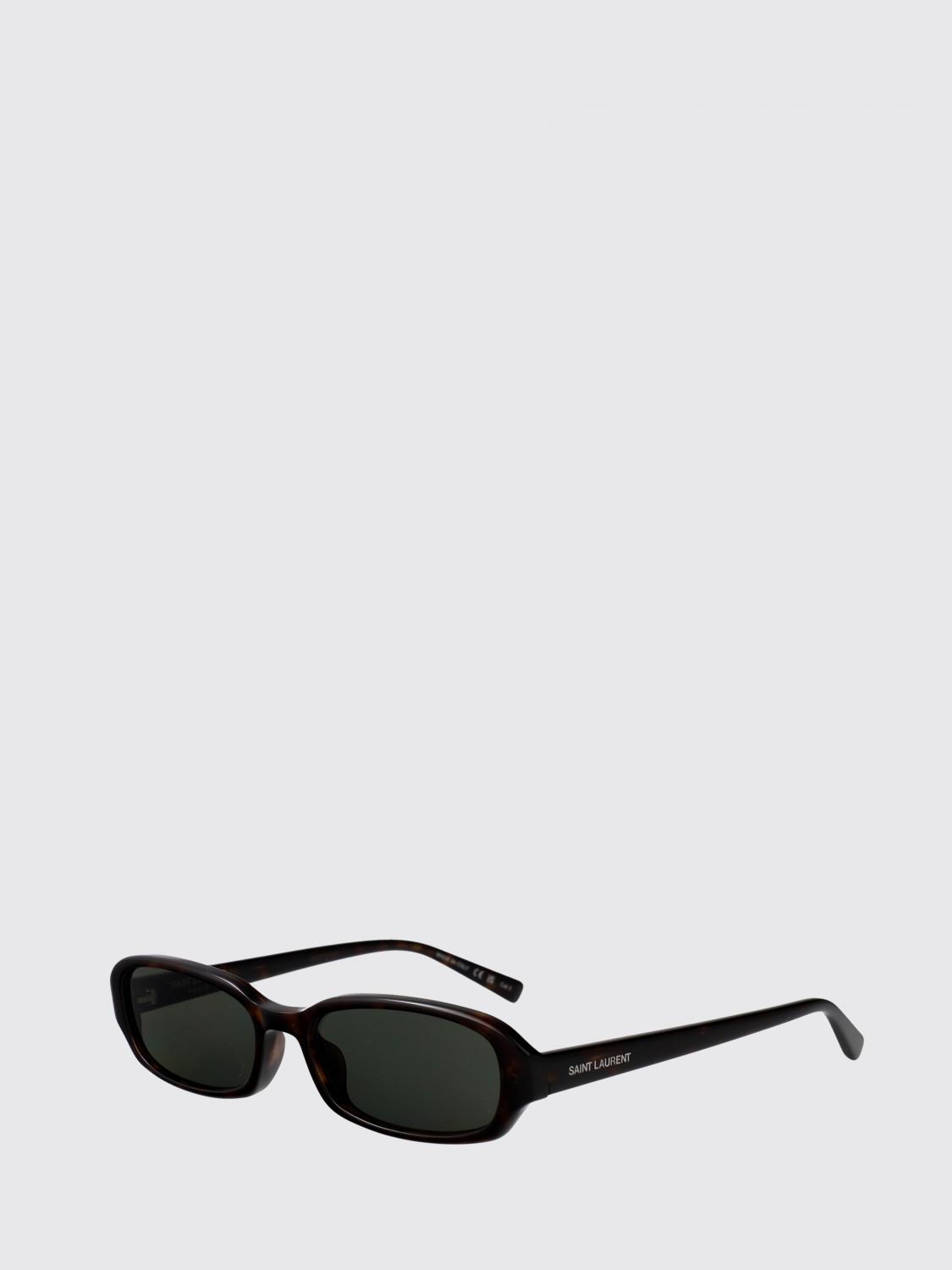SAINT LAURENT SONNENBRILLE: Rechteckige Saint Laurent Sonnenbrille aus Acetat in Schildpattoptik mit Logo, Bunt - Img 1