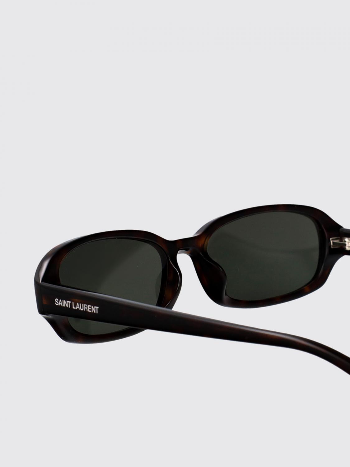 SAINT LAURENT SONNENBRILLE: Rechteckige Saint Laurent Sonnenbrille aus Acetat in Schildpattoptik mit Logo, Bunt - Img 4