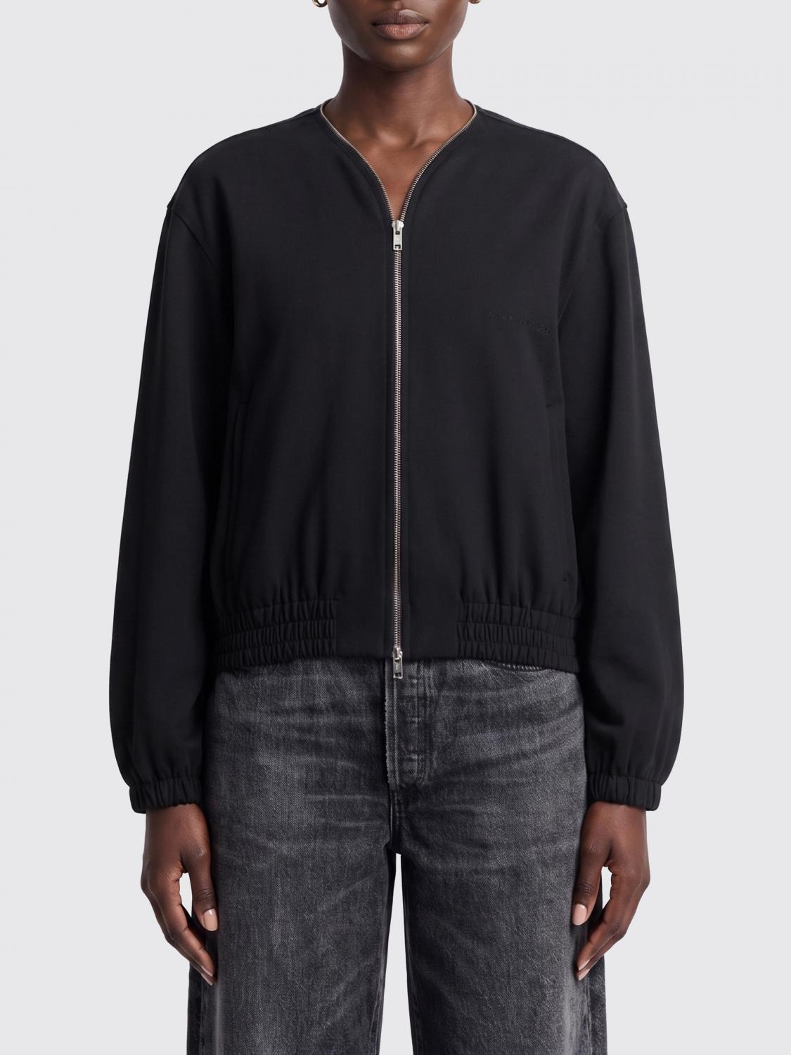 ALEXANDER WANG GIACCA: Bomber in cotone Alexander Wang, Nero - Img 1