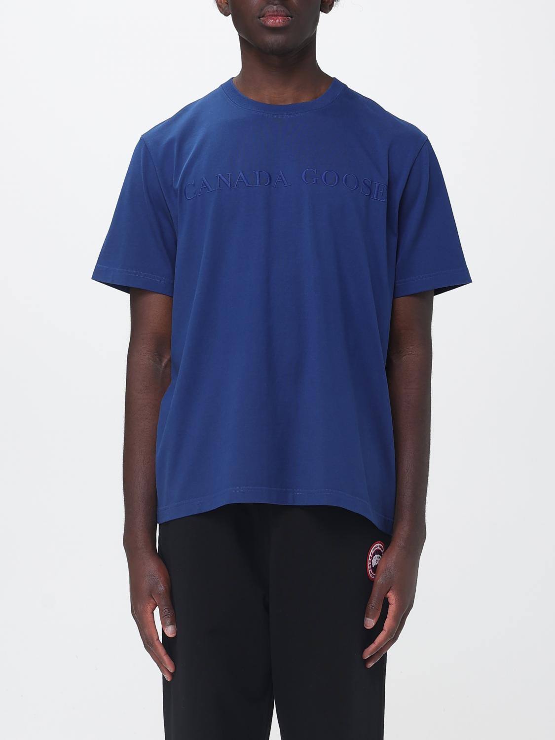 CANADA GOOSE T-SHIRT: T-shirt girocollo Canada Goose in cotone , Blue - Img 1