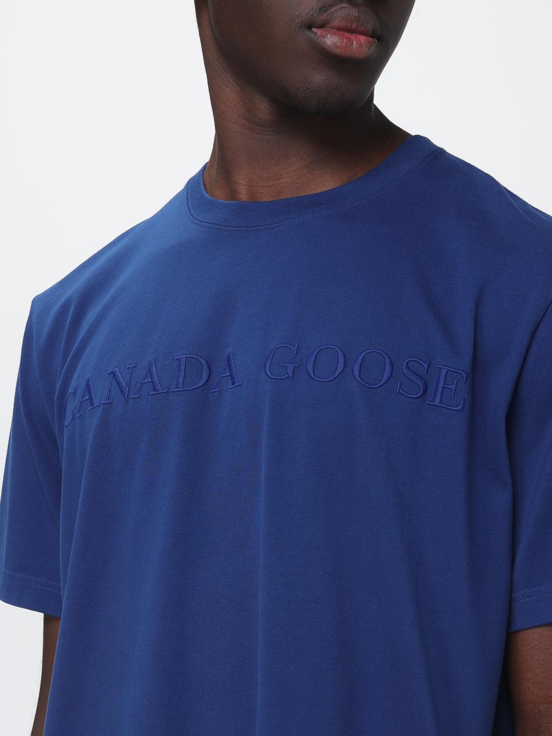 CANADA GOOSE T-SHIRT: T-shirt girocollo Canada Goose in cotone , Blue - Img 3