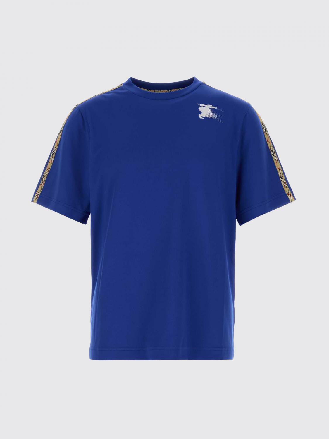 BURBERRY CAMISETA: Camiseta de poliéster con logo EKD Burberry, Azul Oscuro - Img 2