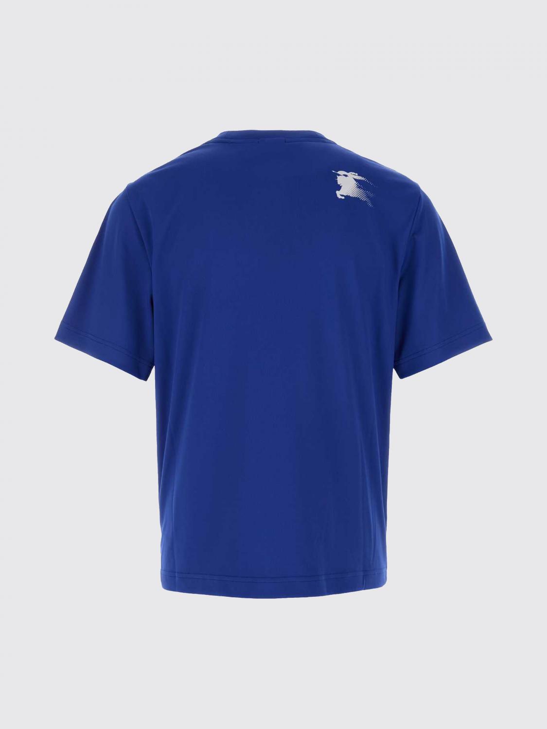 BURBERRY CAMISETA: Camiseta de poliéster con logo EKD Burberry, Azul Oscuro - Img 3