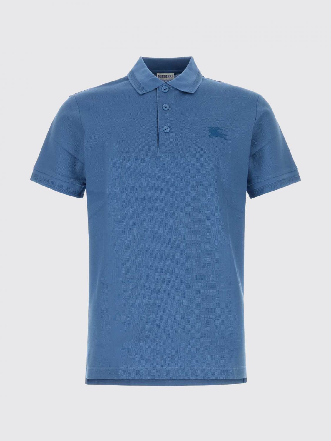 BURBERRY POLO: Polo de algodón con logo EKD Burberry, Azul Oscuro - Img 2