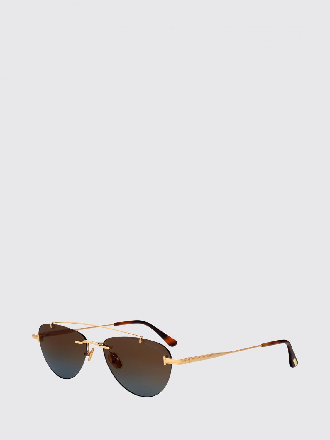 TOM FORD 선글라스: Tom Ford FT1356 메탈 선글라스, 브라운 - Img 1