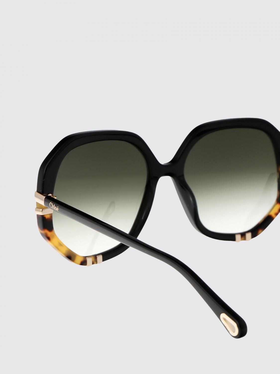 CHLOÉ OCCHIALI DA SOLE: Occhiali da sole CH0105S Chloé in acetato, Nero - Img 4