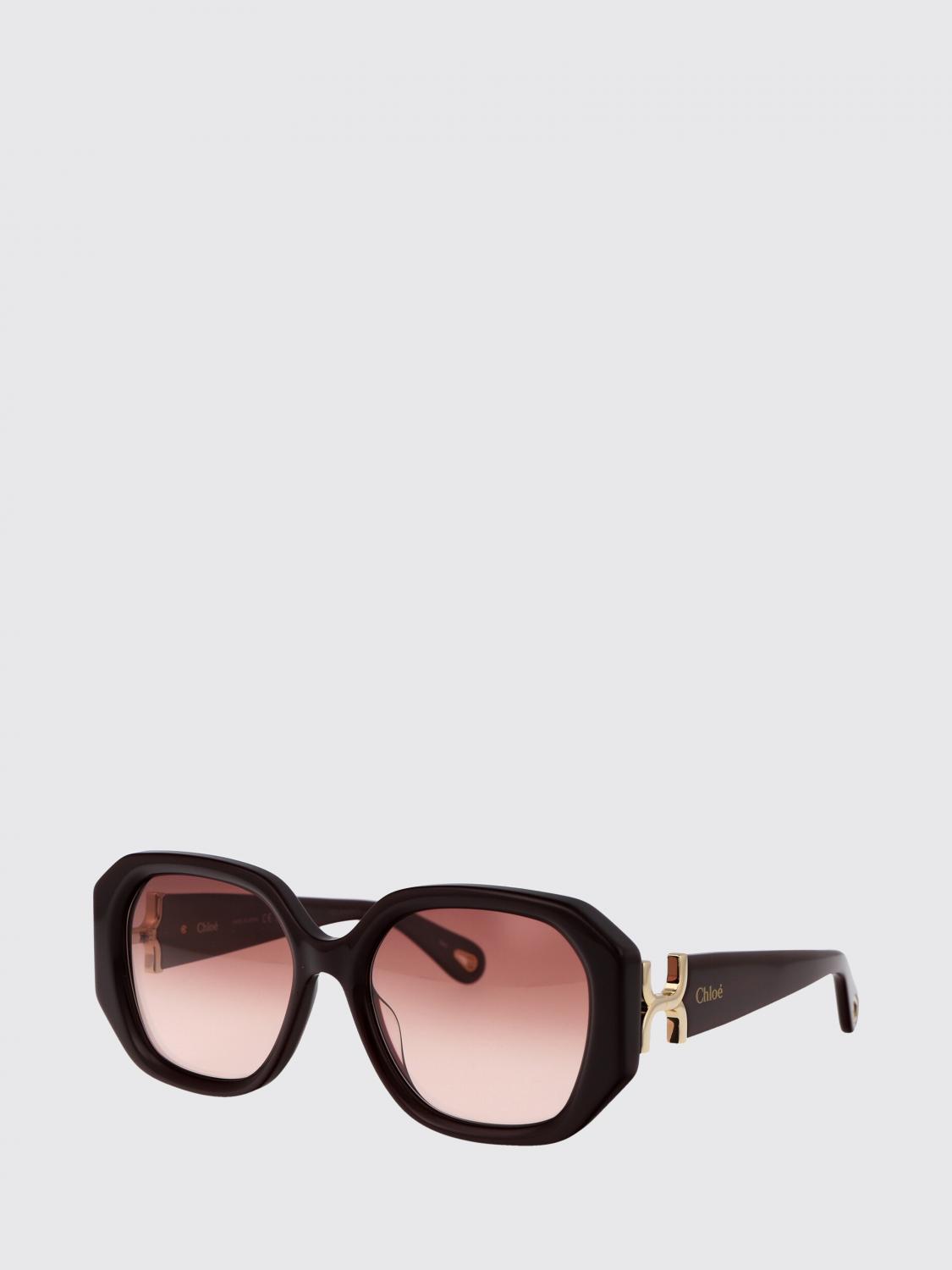 CHLOÉ OCCHIALI DA SOLE: Occhiali da sole CH0236S Chloé in acetato, Bordeaux - Img 1