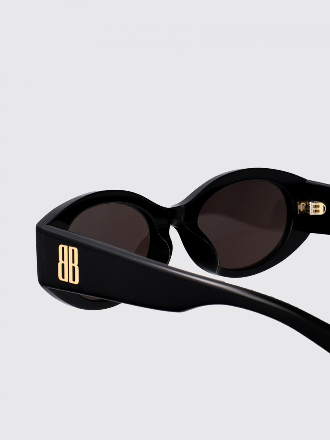 BALENCIAGA SUNGLASSES: Cat-Eye Acetate Sunglasses Balenciaga with Monogram Logo and Dark Lenses, Black - Img 4