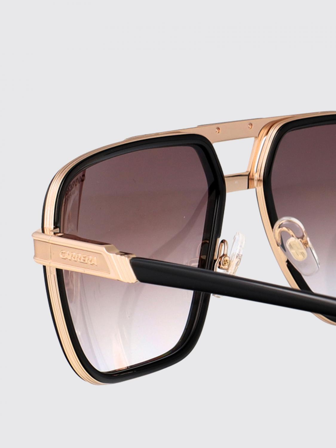 CARRERA LUNETTES DE SOLEIL: Lunettes de soleil aviateur rectangulaires Carrera avec double pont en métal, Noir - Img 4
