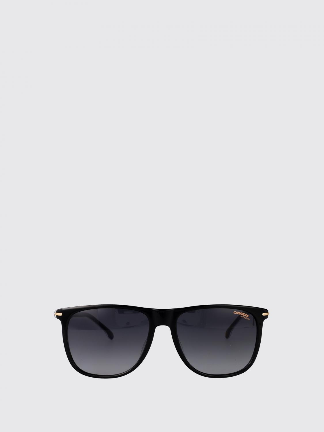 CARRERA SUNGLASSES: Carrera Rectangular Aviator Sunglasses in Black and Blue Acetate, Blue - Img 2