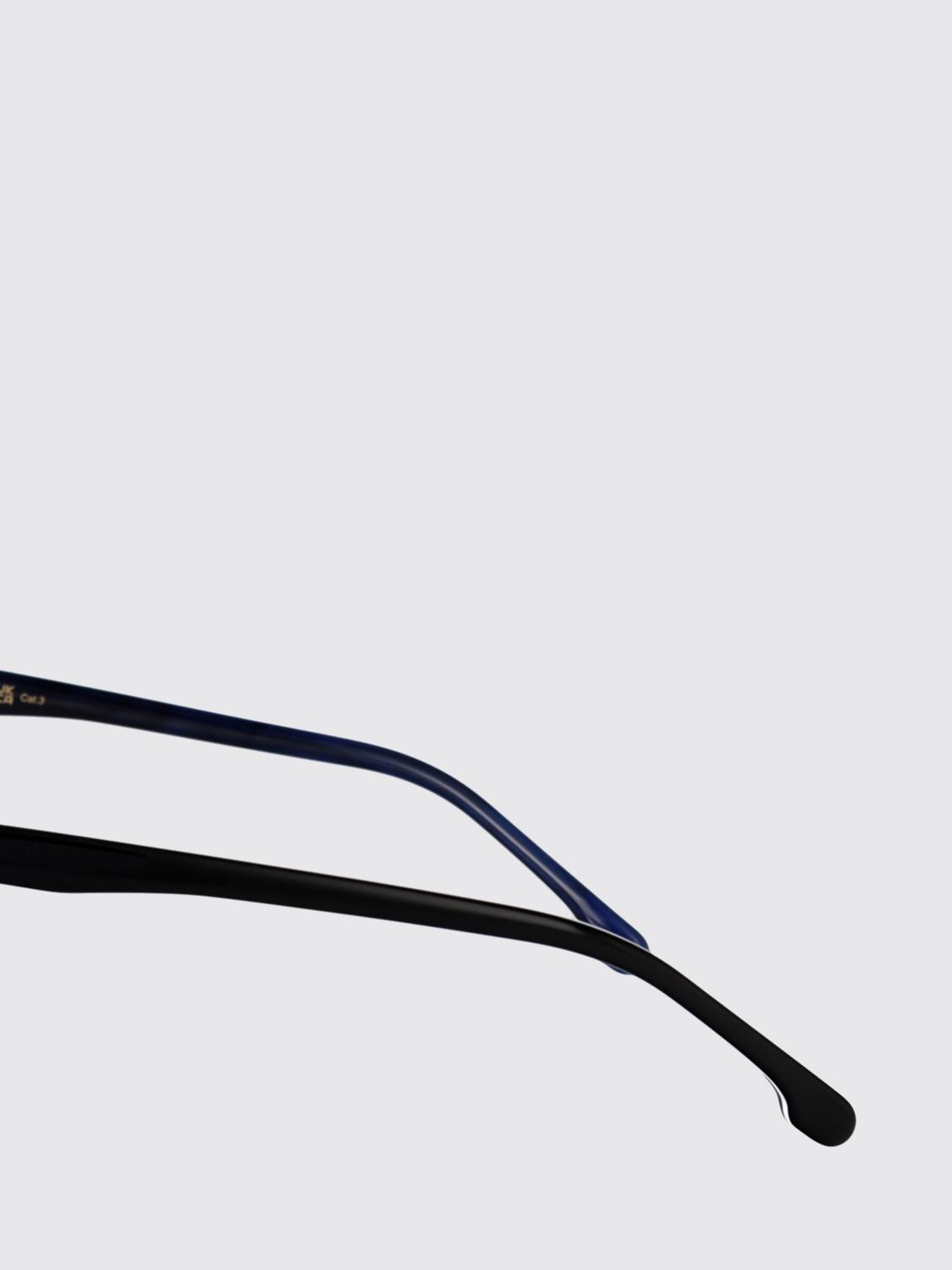 CARRERA SUNGLASSES: Carrera Rectangular Aviator Sunglasses in Black and Blue Acetate, Blue - Img 3