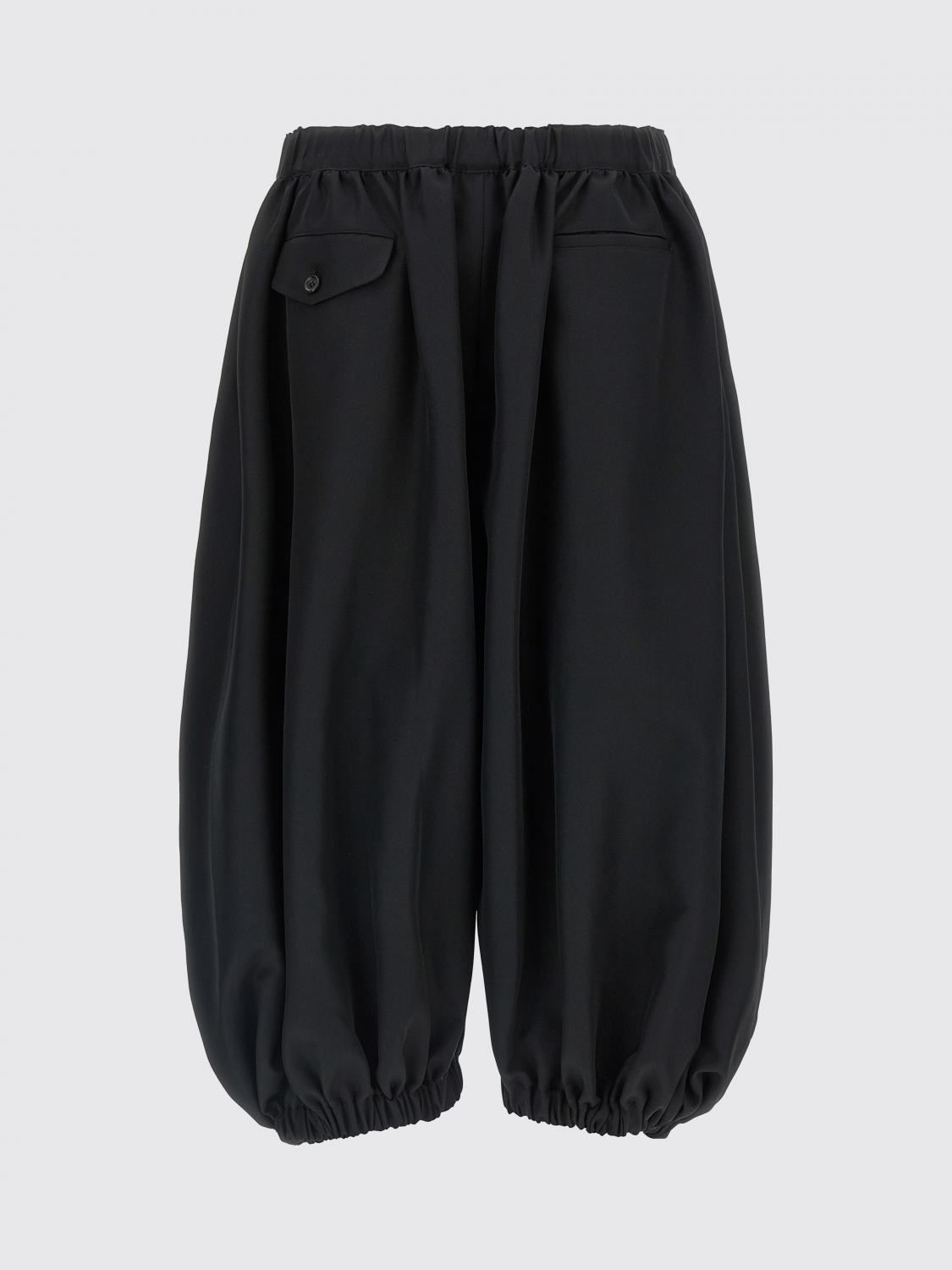 COMME DES GARÇONS パンツ: Comme Des Garçons ジャージーワイドレッグパンツ, ブラック - Img 3