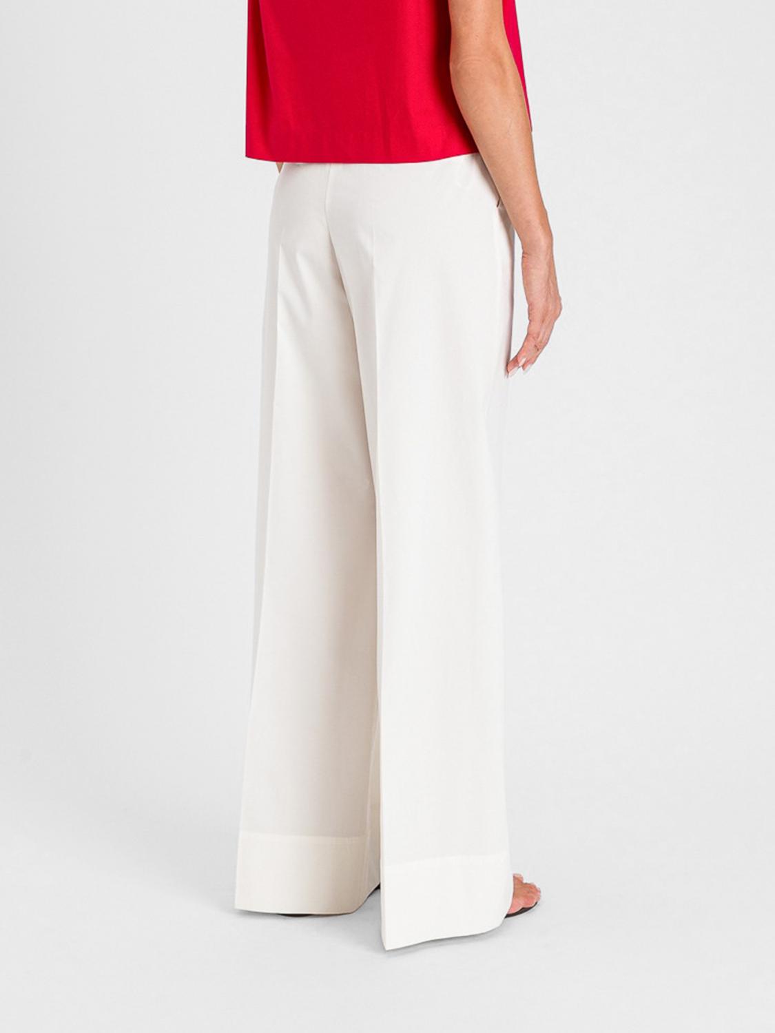 TWINSET PANTALONES: Pantalones palazzo Twinset de algodón elástico, Perla - Img 2