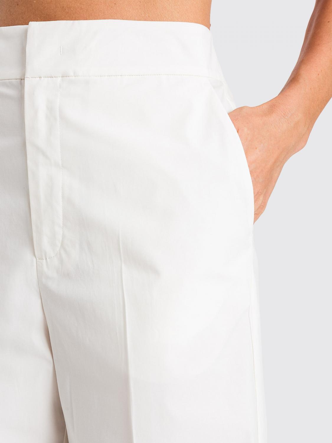 TWINSET PANTALONES: Pantalones palazzo Twinset de algodón elástico, Perla - Img 3
