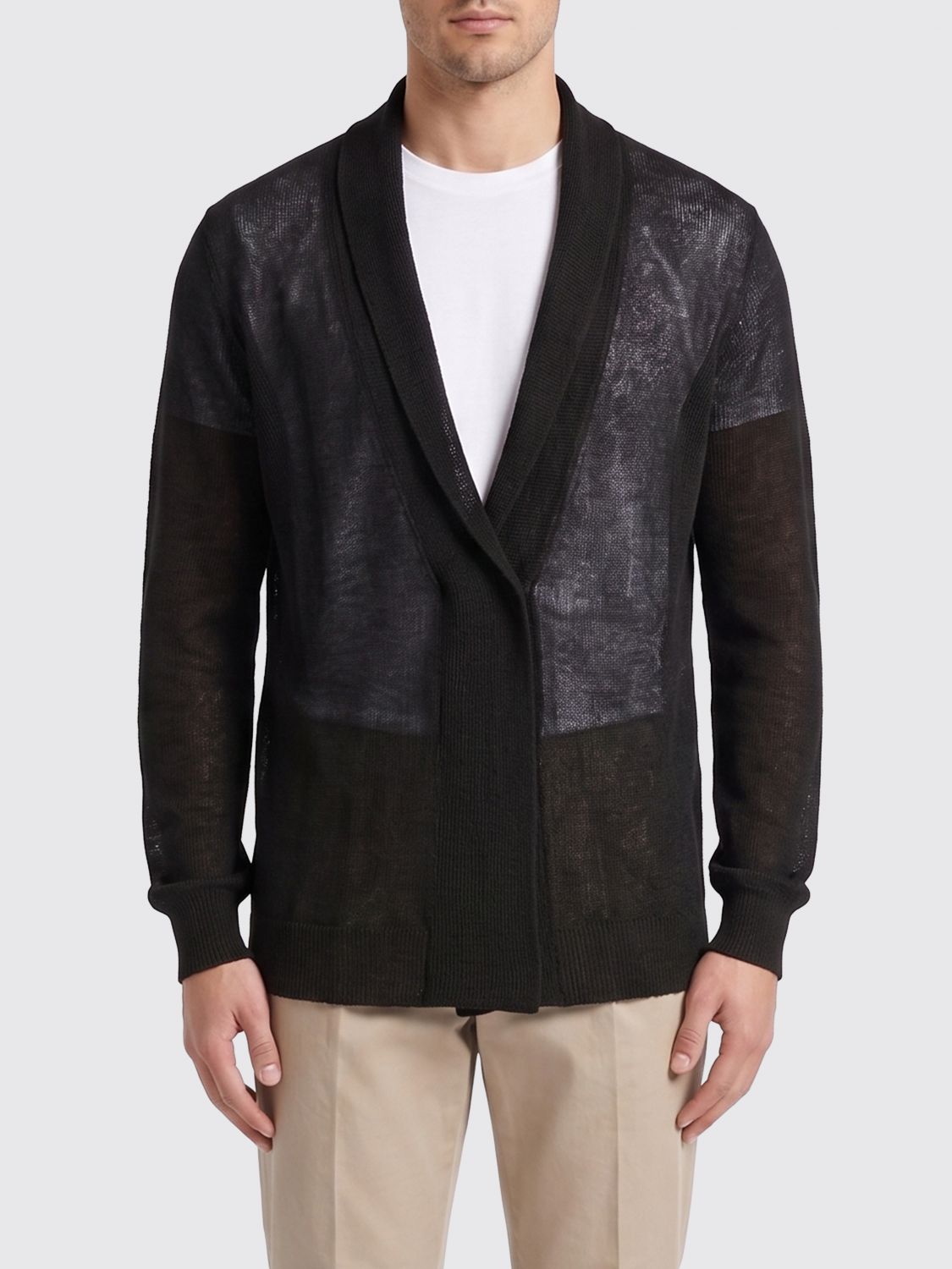 ROBERTO COLLINA PULLOVER: Baumwoll-Cardigan Roberto Collina, Braun - Img 1