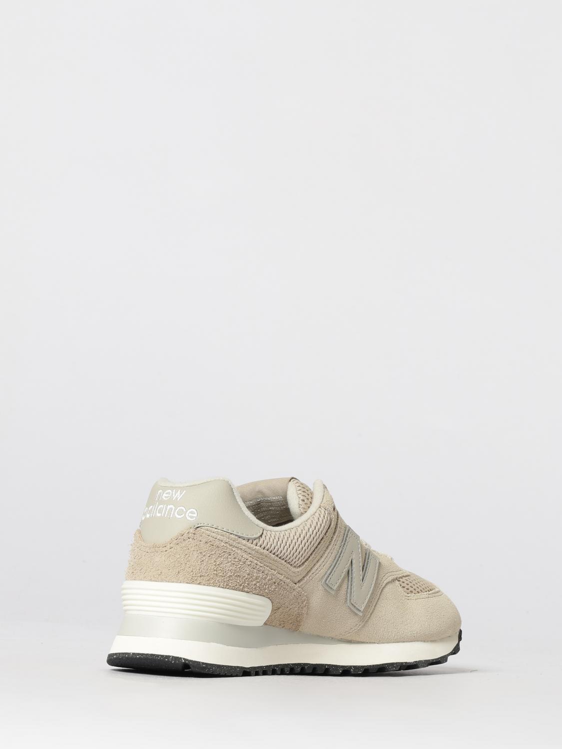 NEW BALANCE SNEAKERS: Sneakers 574 New Balance in camoscio e mesh , Beige - Img 3