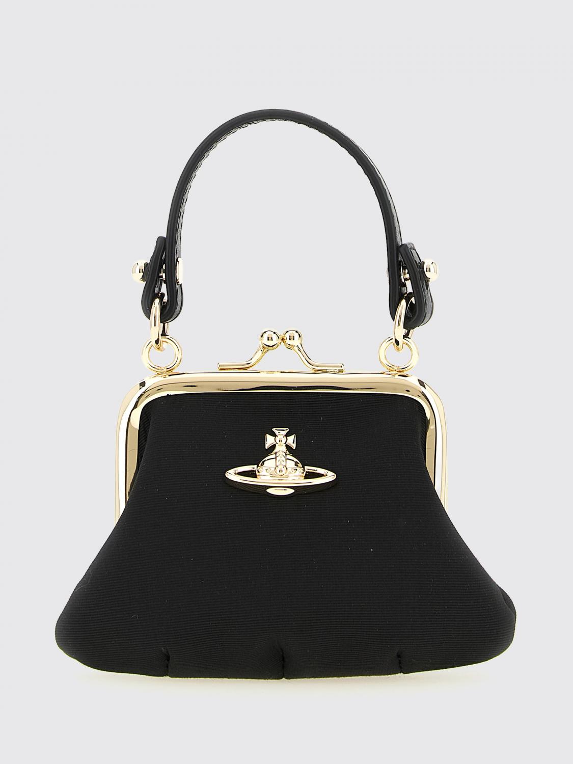 VIVIENNE WESTWOOD BORSA MINI: Borsa Granny Vivienne Westwood in viscosa , Nero - Img 1