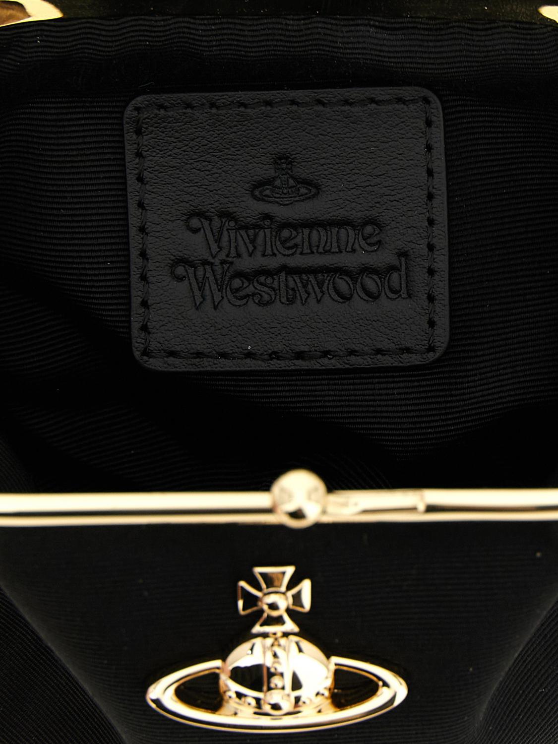 VIVIENNE WESTWOOD BORSA MINI: Borsa Granny Vivienne Westwood in viscosa , Nero - Img 4