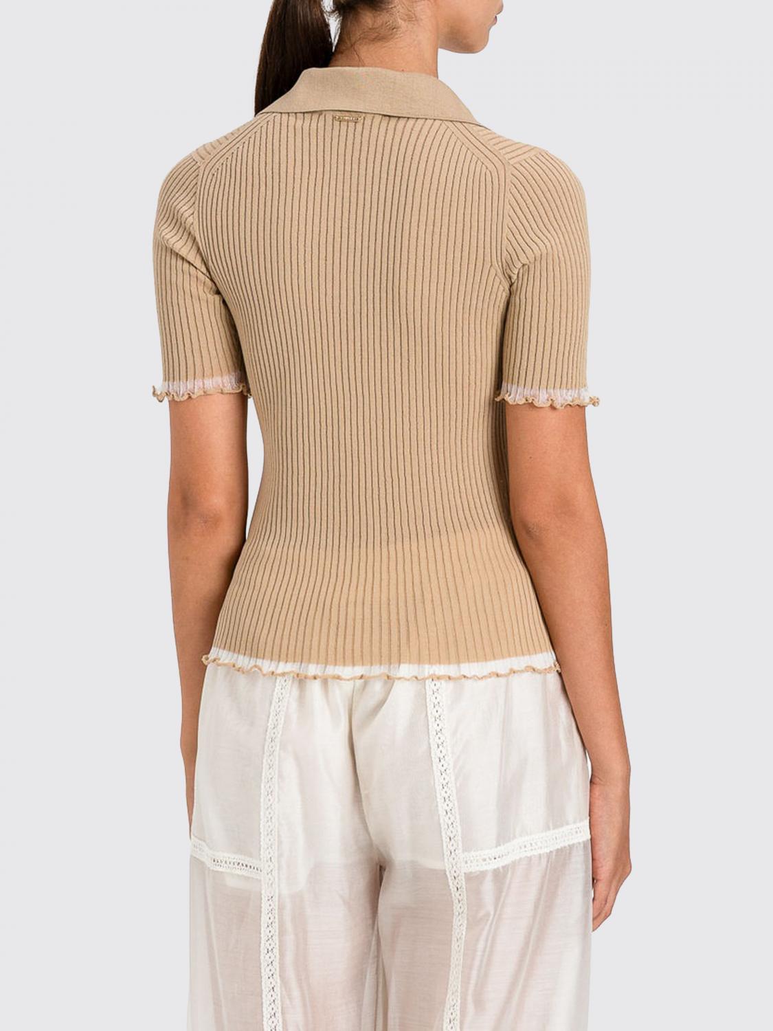 TWINSET POLO: Polohemd aus Baumwollstrick Twinset, Natural - Img 2