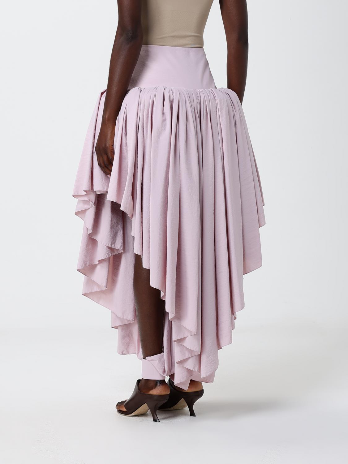 ALAÏA GONNA: Gonna asimmetrica AlaÏa in nylon, Rosa - Img 3