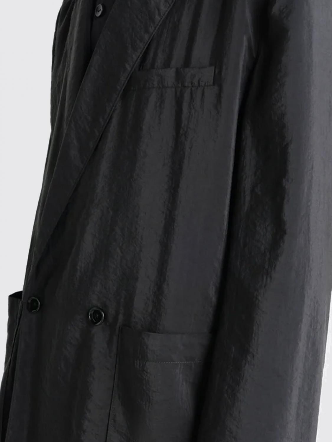 LEMAIRE JACKET: Lemaire Silk Double-Breasted Blazer, Black - Img 3