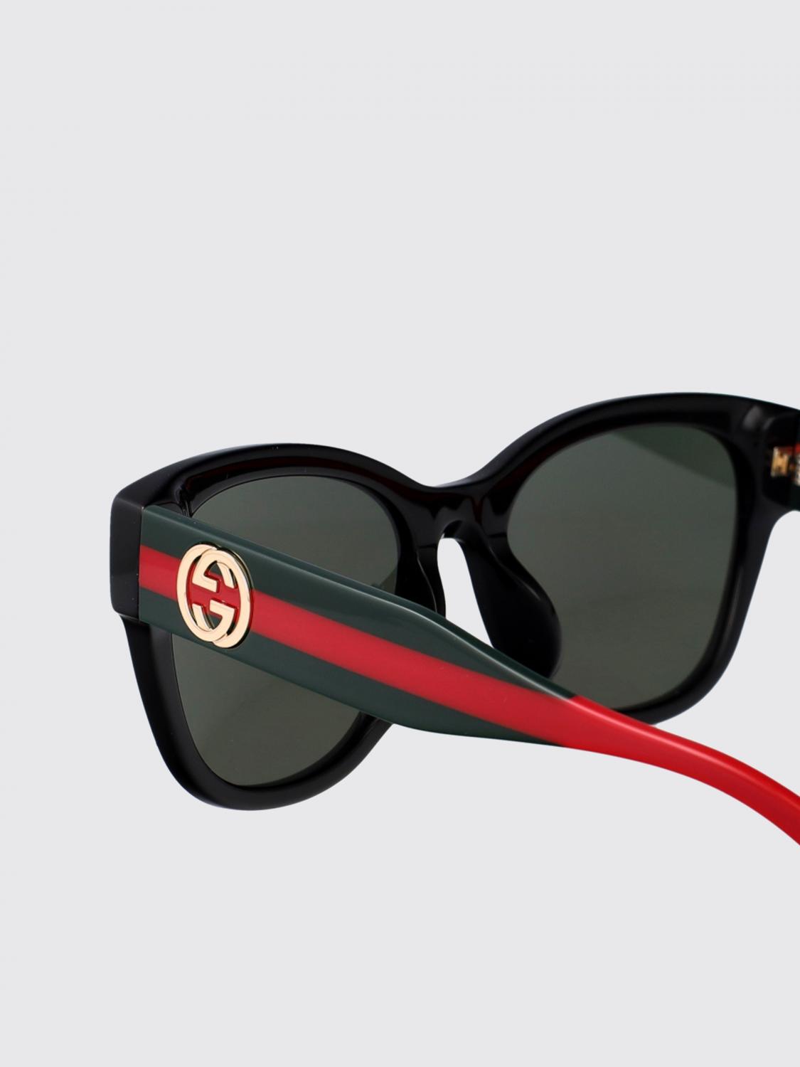 GUCCI OCCHIALI DA SOLE: Occhiali da sole GG1866SK Gucci in acetato , Nero - Img 4