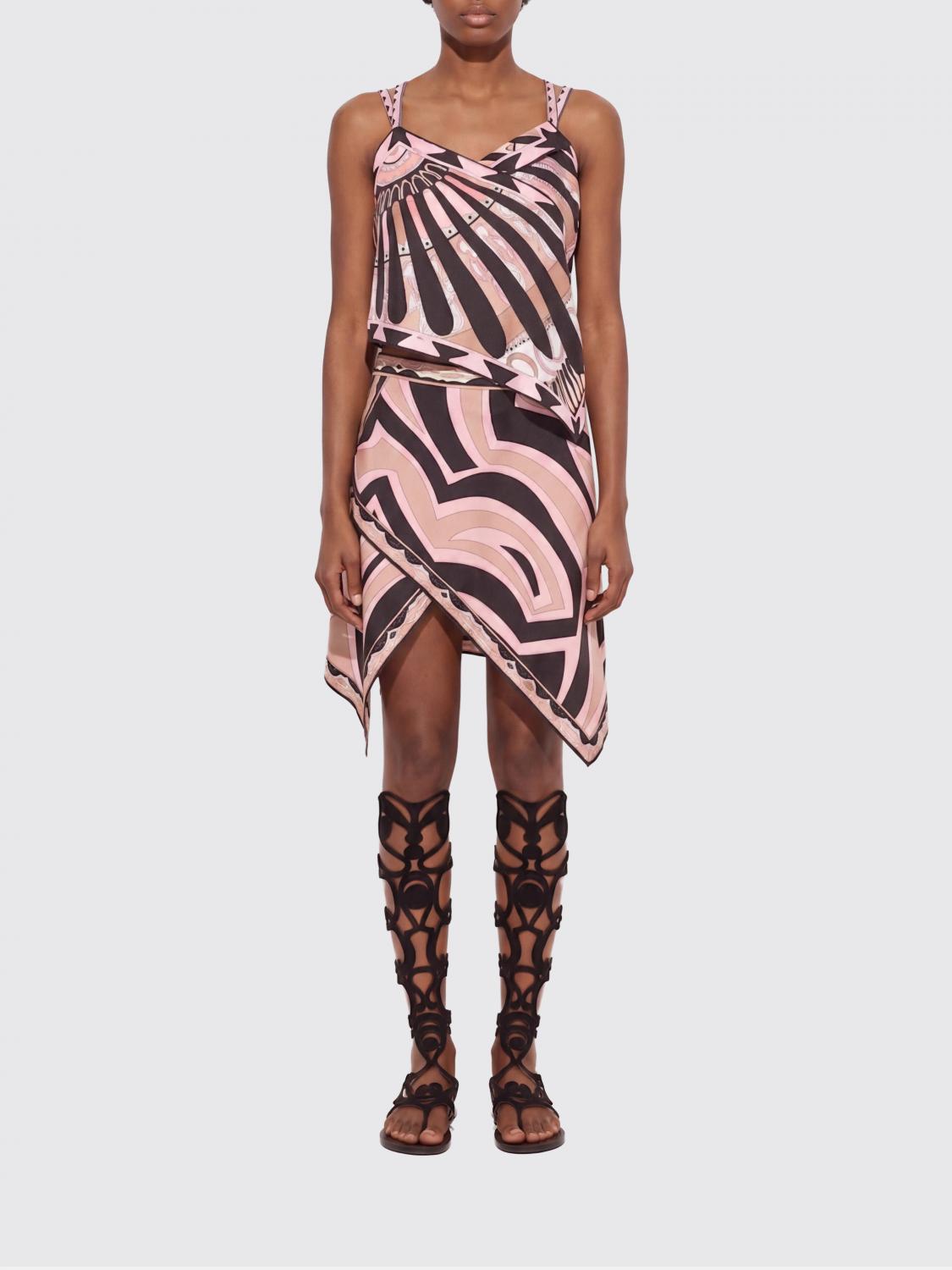 PUCCI TOP: Top di seta stampato Pucci, Rosa - Img 1