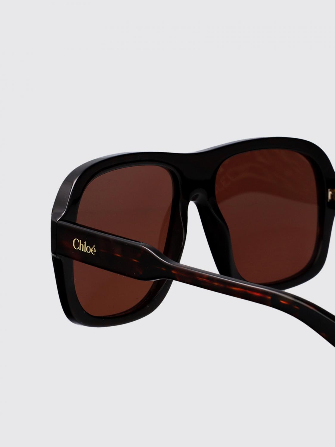 CHLOÉ OCCHIALI DA SOLE: Occhiali da sole CH0331S Chloé in acetato , Marrone - Img 4