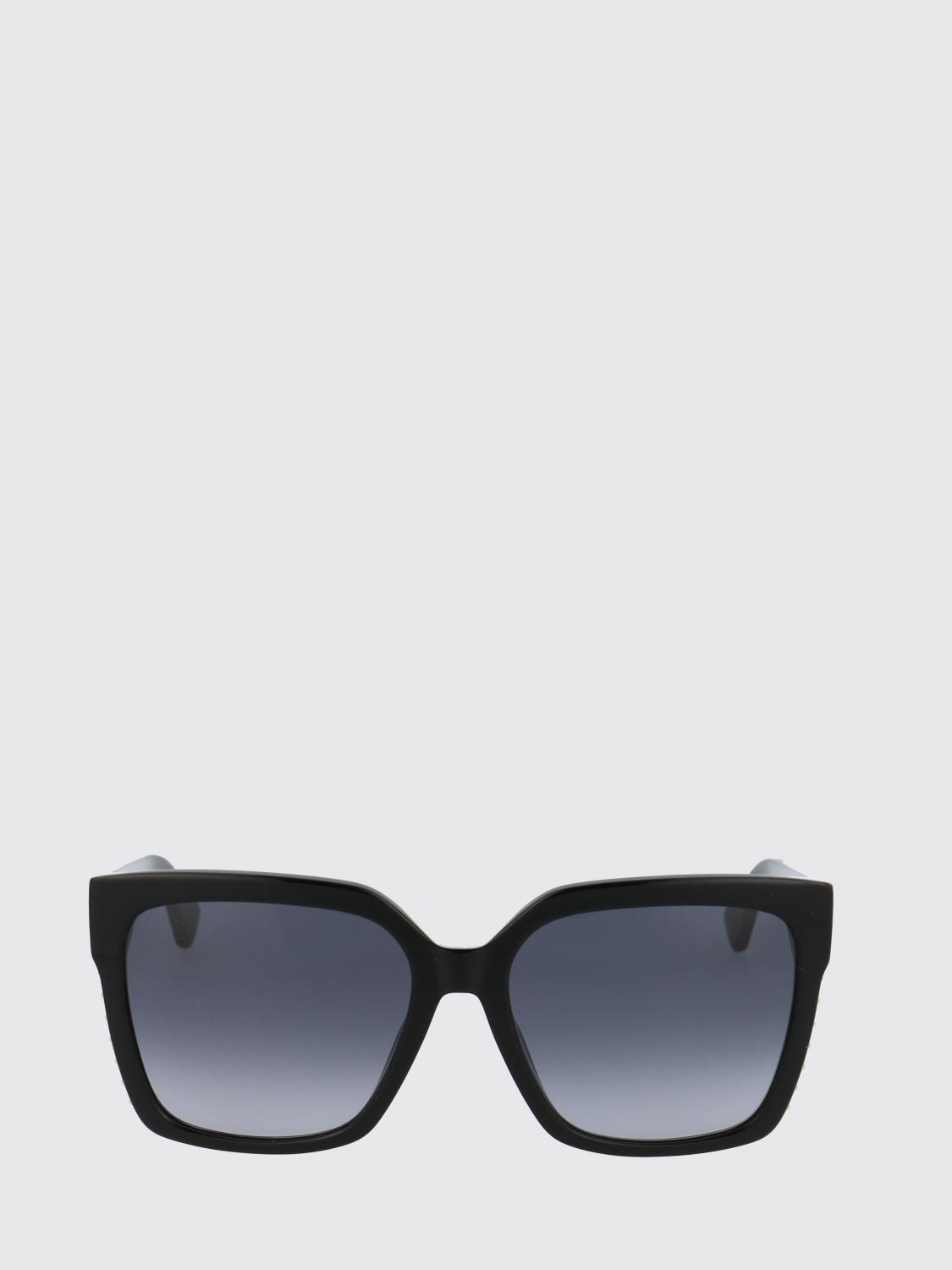 MOSCHINO OCCHIALI DA SOLE: Occhiali da sole Moschino in acetato con micro borchie applicate , Nero - Img 2