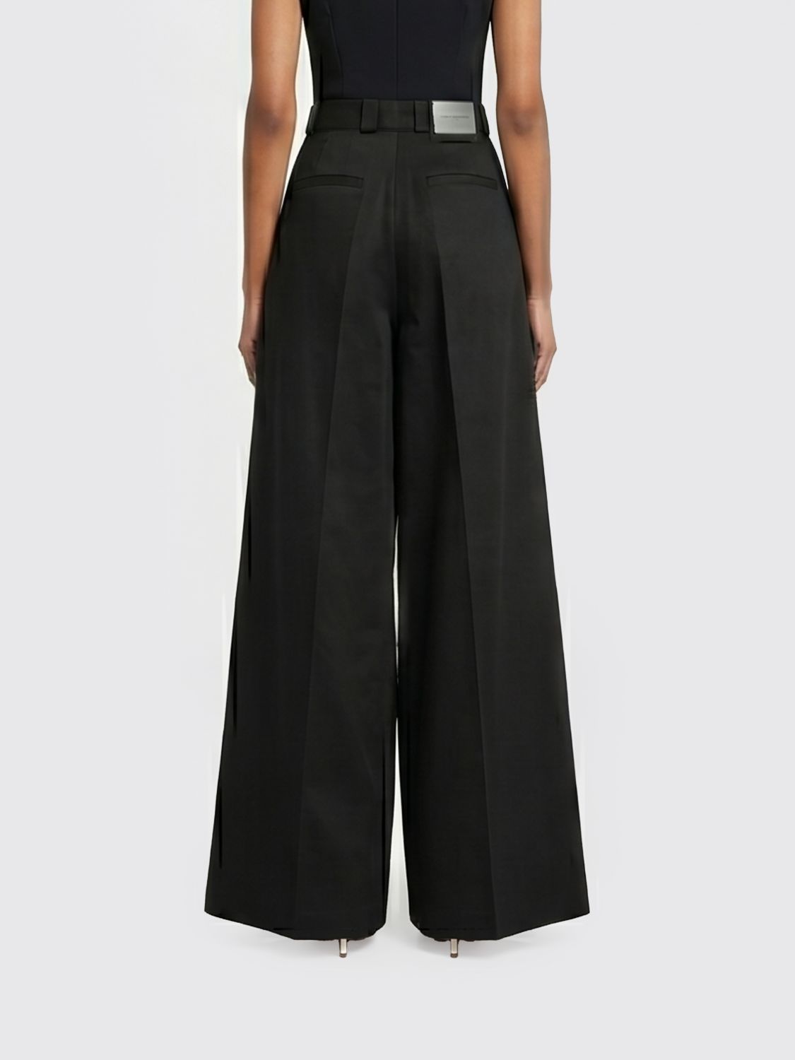 BALENCIAGA PANTALONI: Pantaloni a gamba larga Balenciaga in cotone , Nero - Img 2