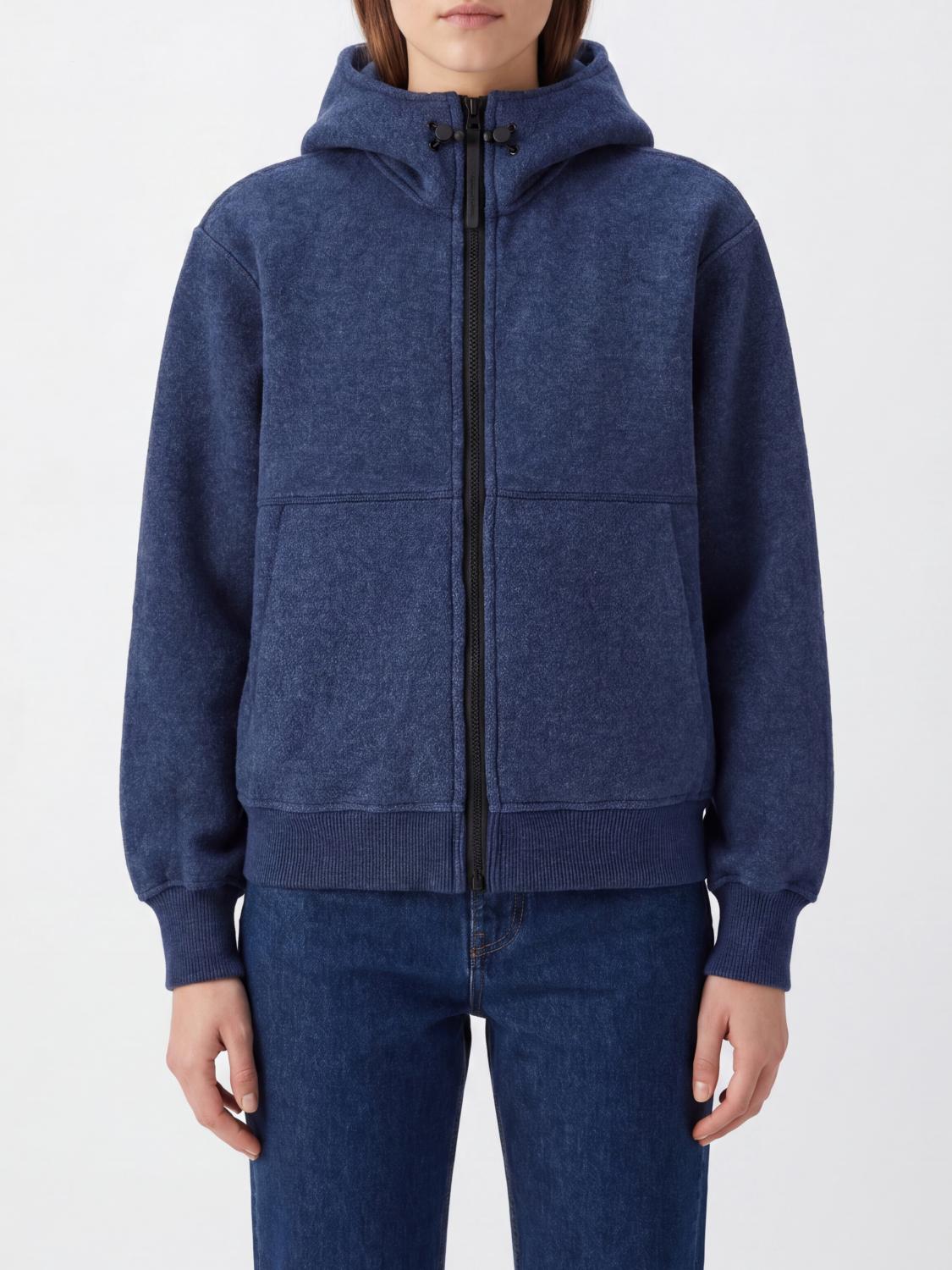 CANADA GOOSE FELPA: Felpa con cappuccio in misto lana Canada Goose, Blue - Img 1