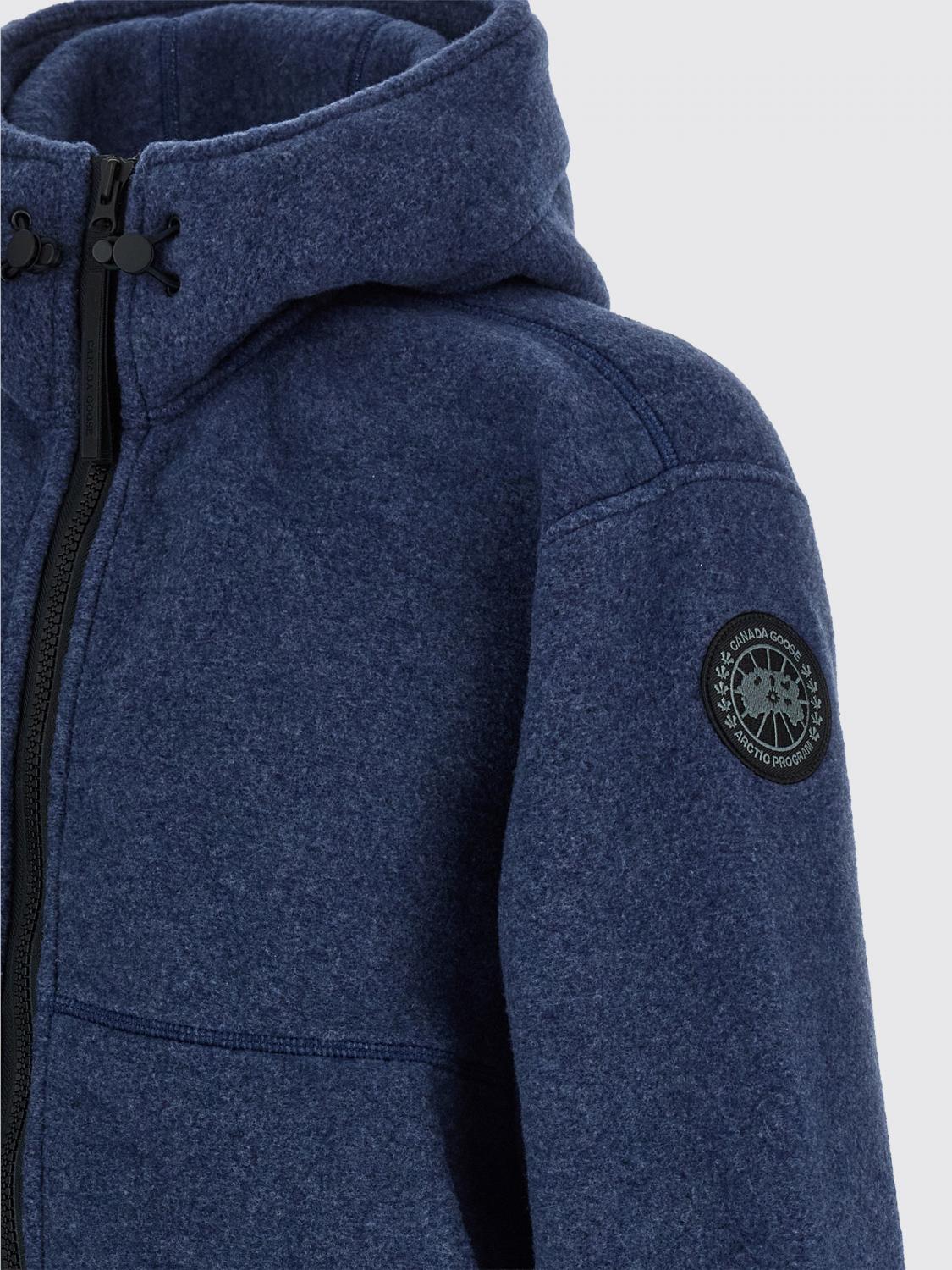 CANADA GOOSE FELPA: Felpa con cappuccio in misto lana Canada Goose, Blue - Img 4