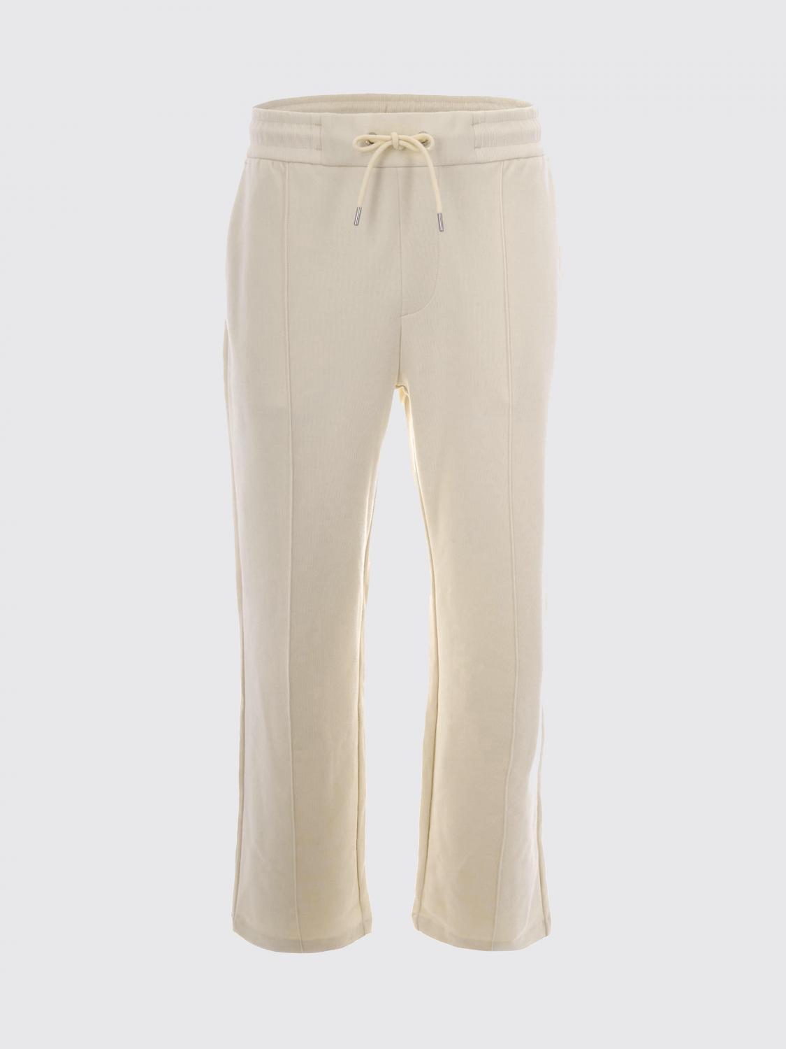 BOSS PANTS: Boss Cotton Blend Jogging Trousers With Drawstring, White - Img 2