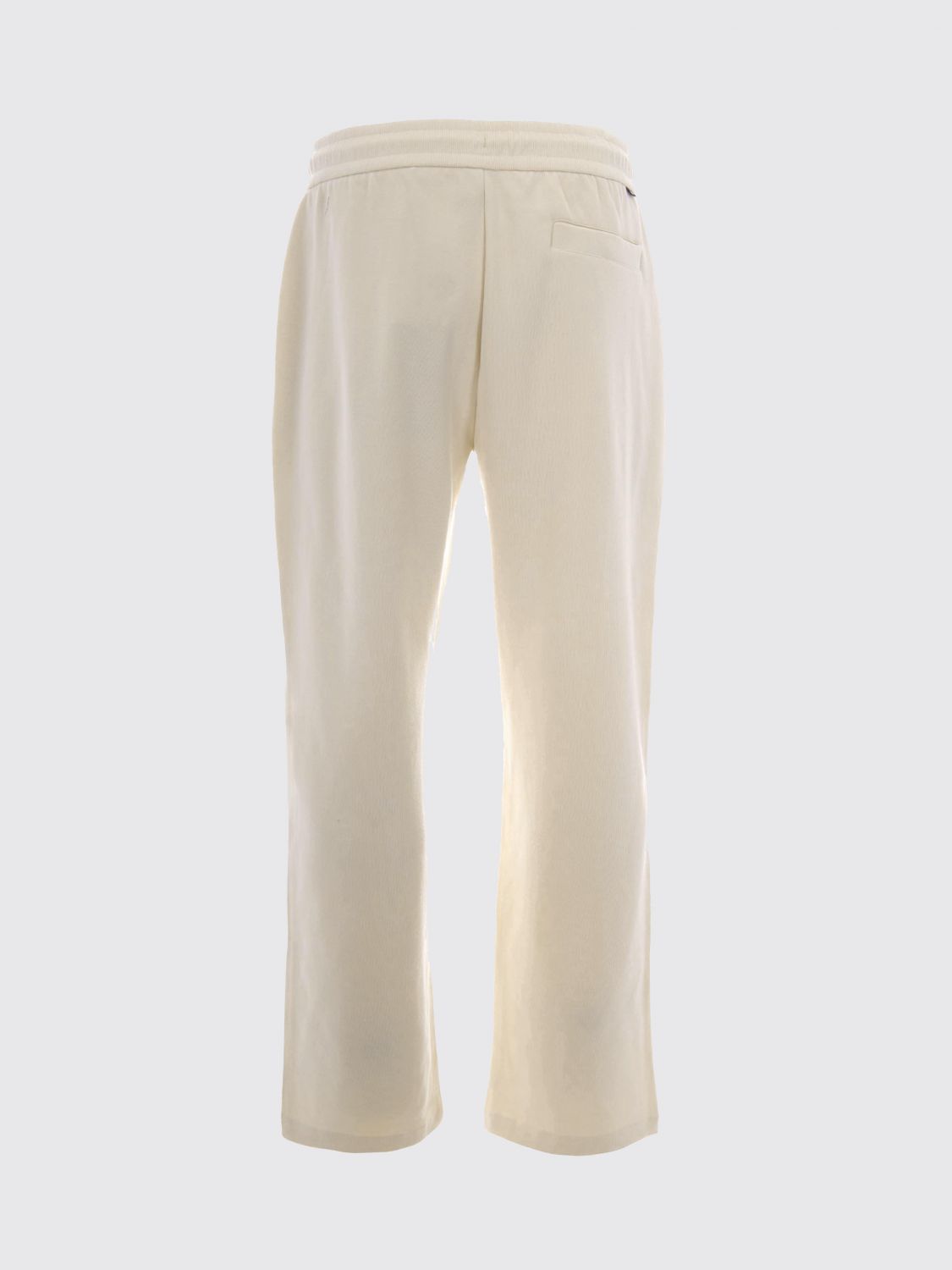 BOSS PANTS: Boss Cotton Blend Jogging Trousers With Drawstring, White - Img 3
