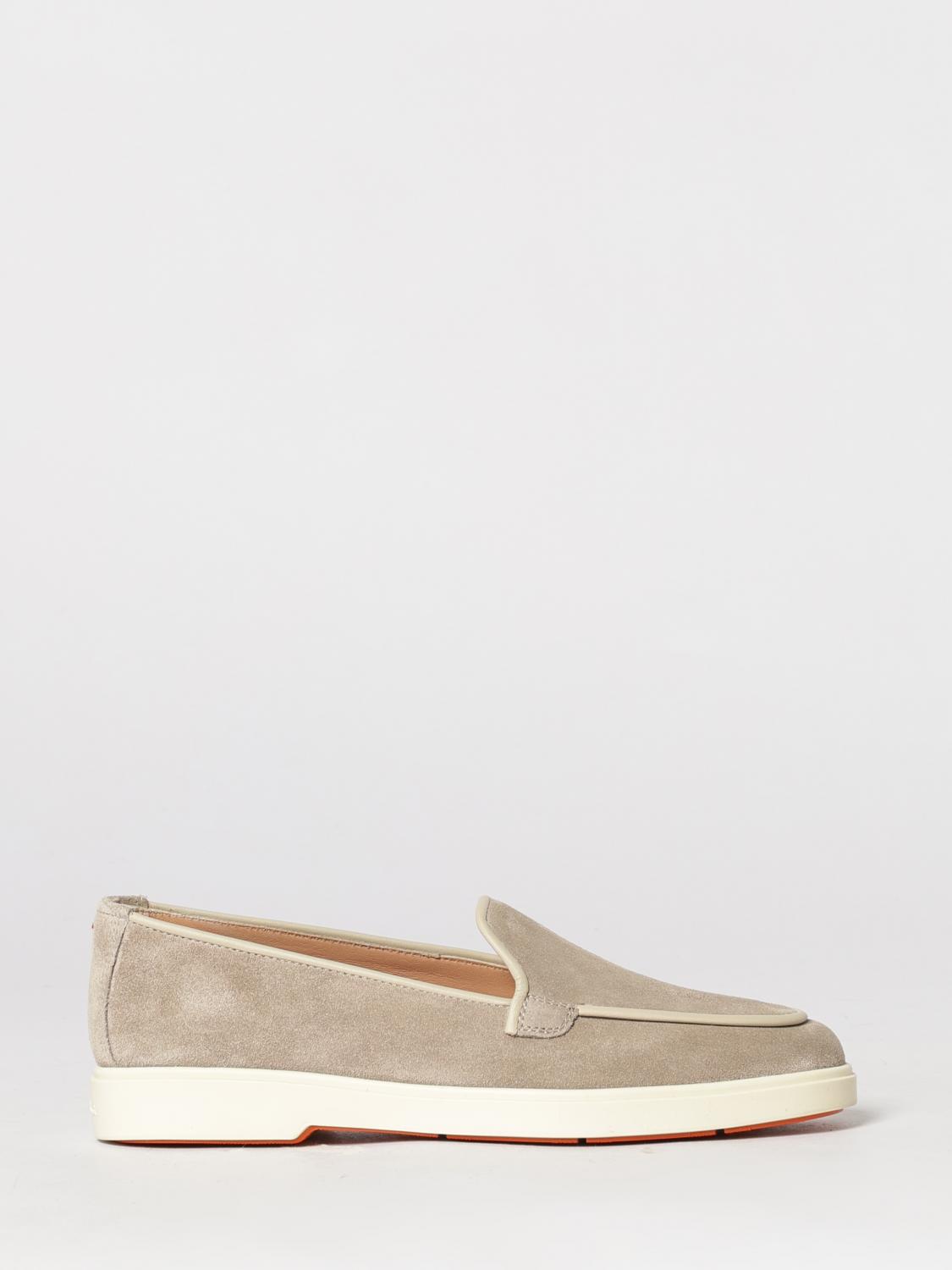 SANTONI MOCASSINI: Mocassino Santoni in camoscio , Beige - Img 1
