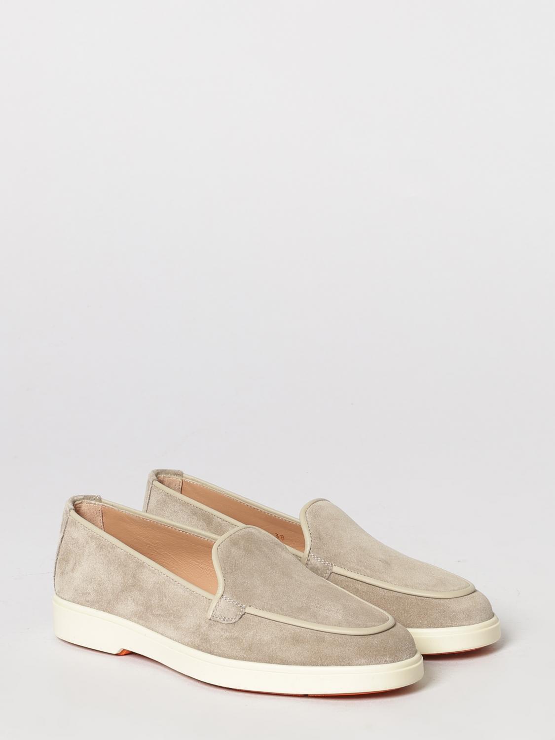 SANTONI MOCASSINI: Mocassino Santoni in camoscio , Beige - Img 2