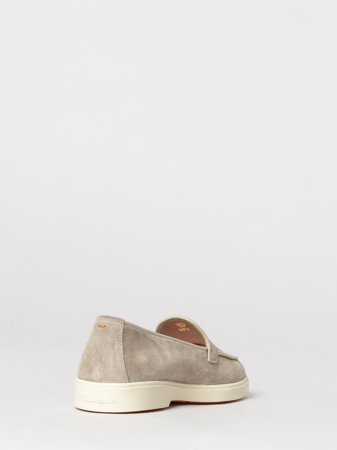 SANTONI MOCASSINI: Mocassino Santoni in camoscio , Beige - Img 3
